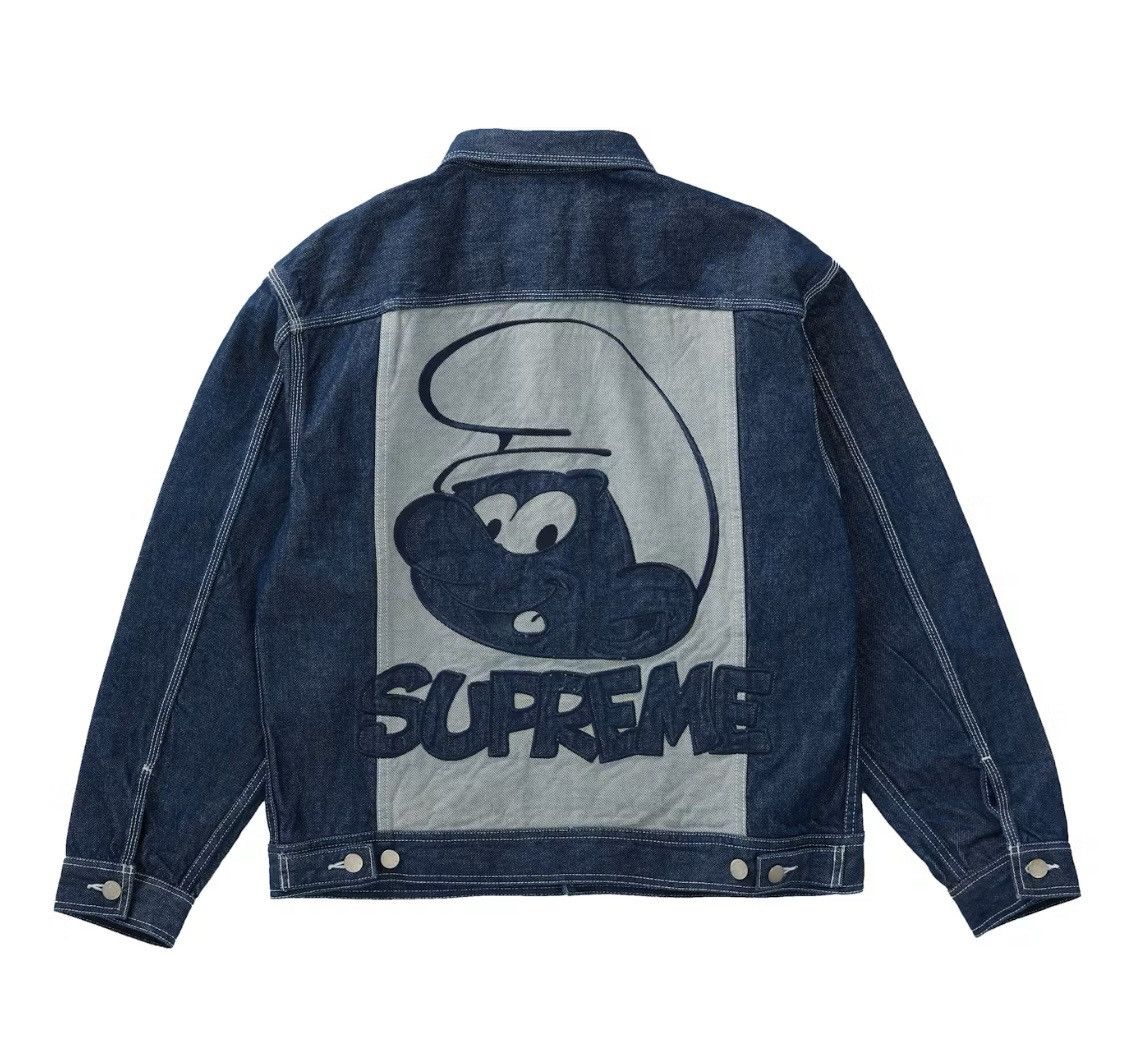 Supreme Supreme Smurfs Blue Denim Jacket Size US M / EU 48-50 / 2 - 1 Thumbnail