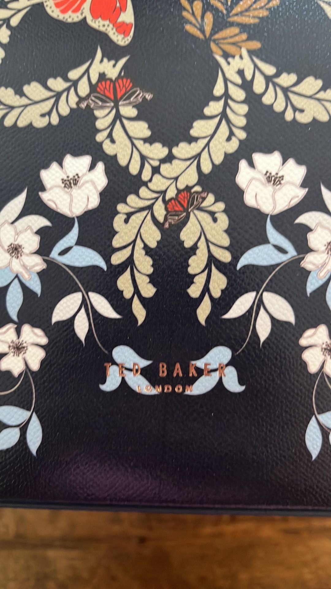 Ted Baker Ted Baker Navy blue floral handbag with matching wallet Size ONE SIZE - 8 Thumbnail