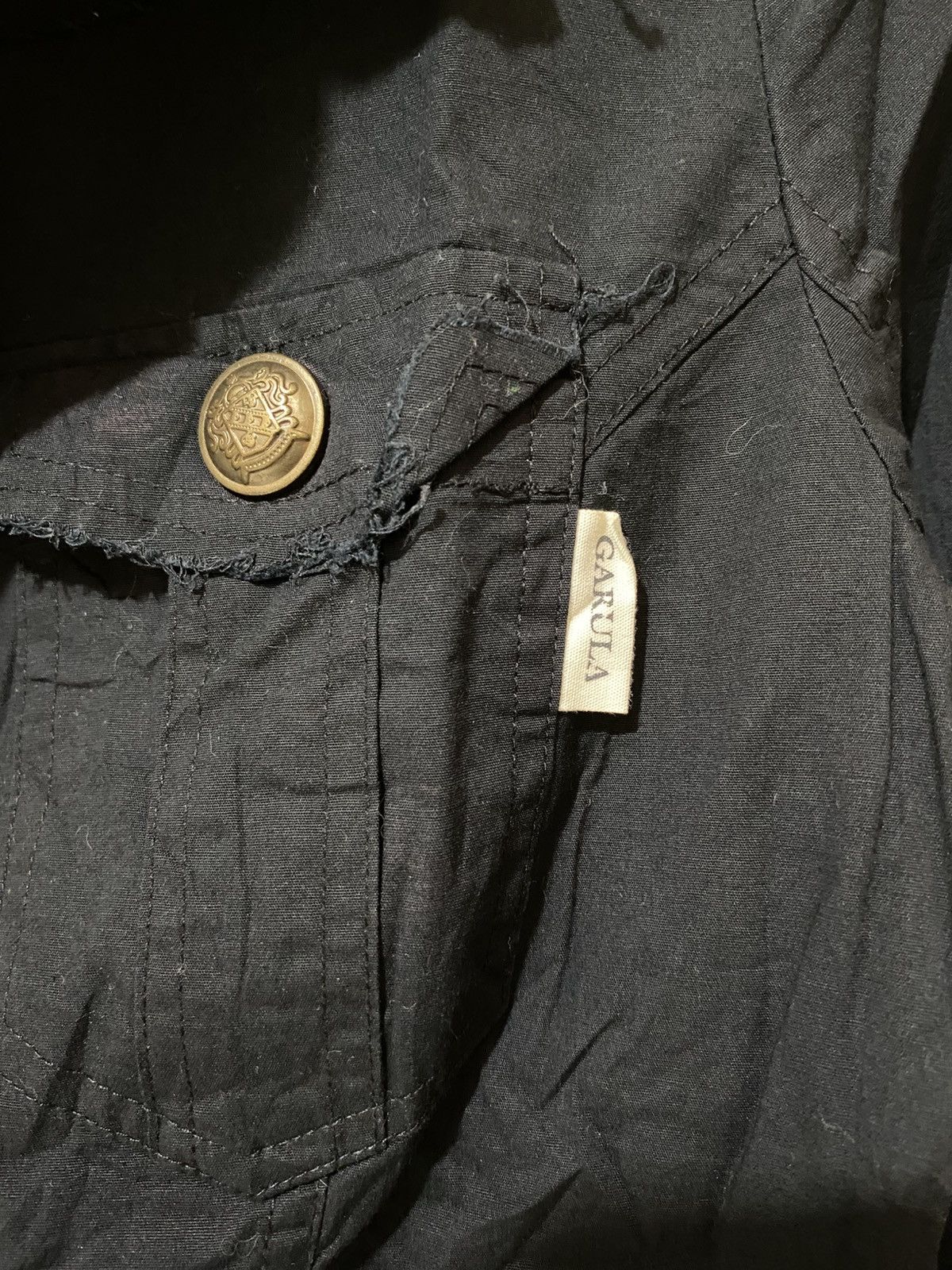 Le Grande Bleu (L.G.B.) 2000s Garula Gothic Punk Style Poem Button Shirt Size M / US 6-8 / IT 42-44 - 7 Thumbnail