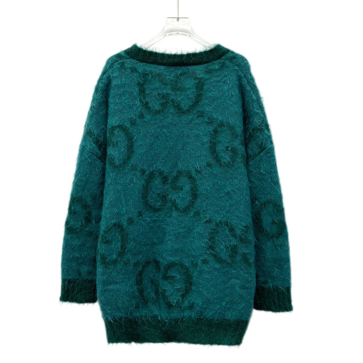 Gucci Gucci Blue Mohair V-neck Long Sleeve Knit Sweater K26WX Size M / US 6-8 / IT 42-44 - 2 Thumbnail