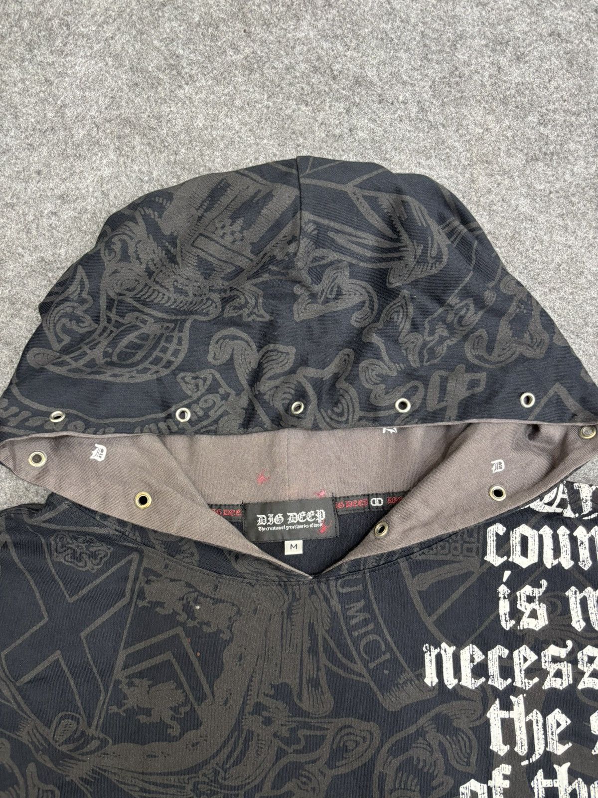 Seditionaries 💥Punk Style💥Rare Dig Deep Full Print Hoodie Shirt F594 Size US M / EU 48-50 / 2 - 3 Thumbnail