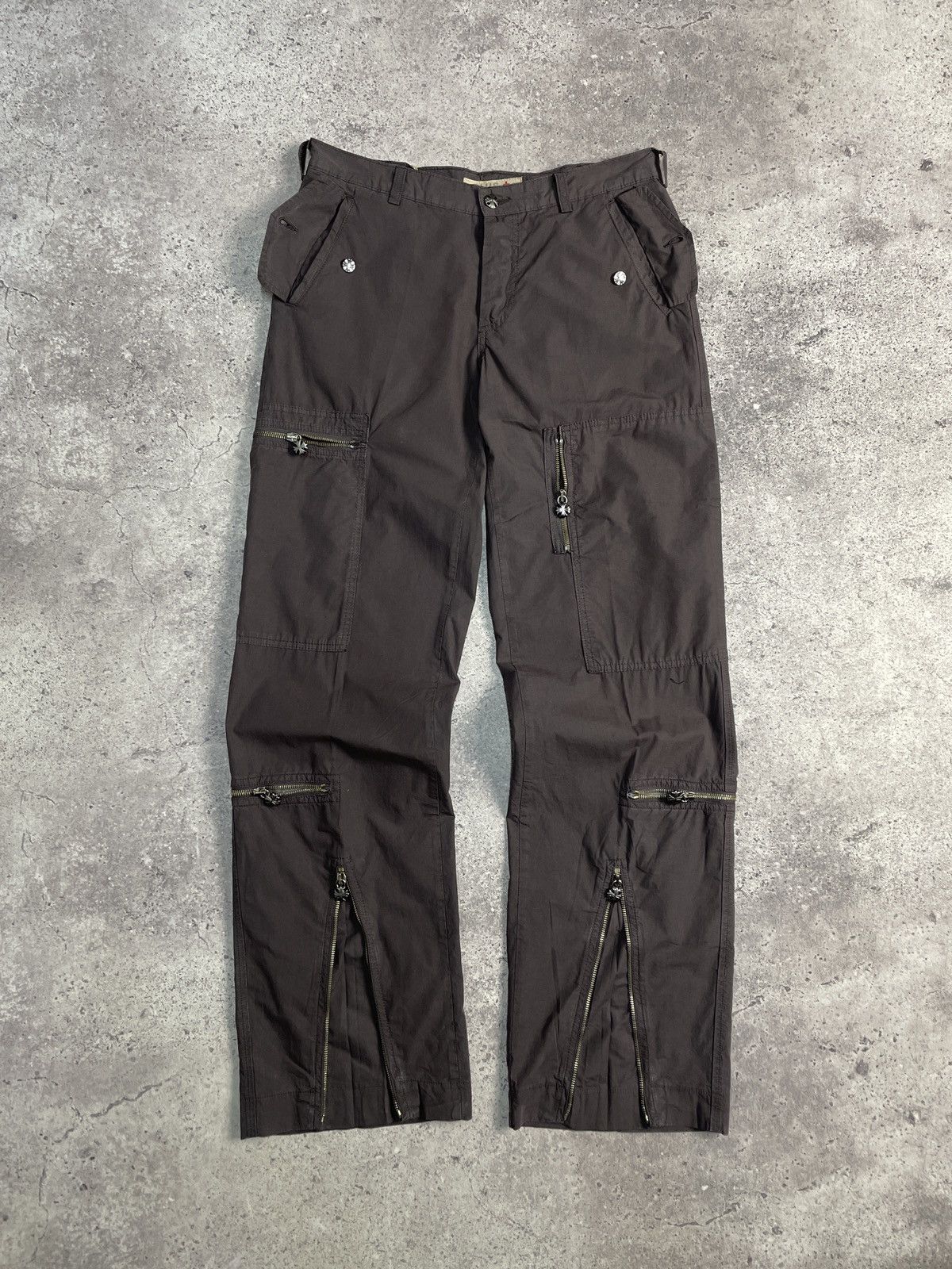 image of Ed Hardy Style Cargo Jeans Pants Vintage Baggy Fit Y2K in Brown, Men's (Size 30)
