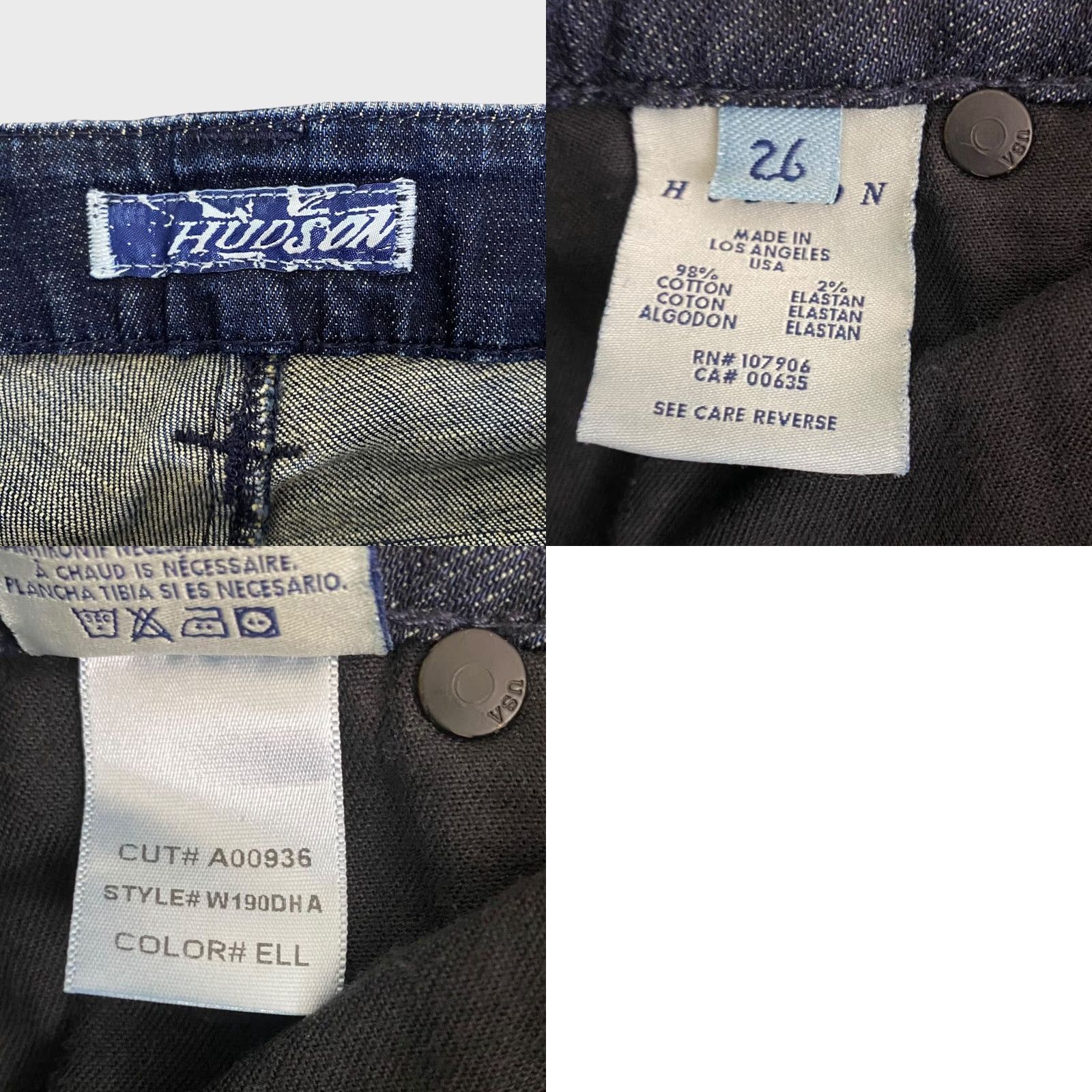 Hudson Hudson Jeans Women Bootcut Denim Low-Rise 26 Blue Dark Wash Stretch Size 26" / US 2 / IT 38 - 8 Thumbnail