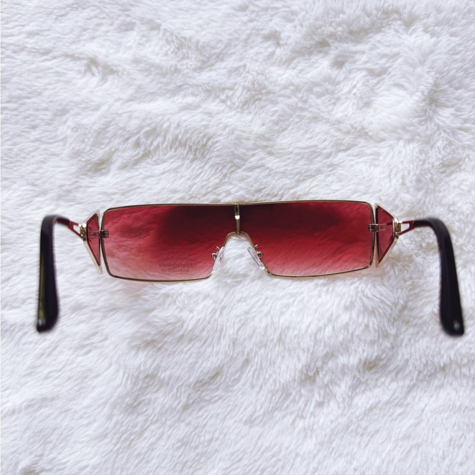 Other Shane Clear Red Wrap-Around Sunglasses Size ONE SIZE - 8 Thumbnail