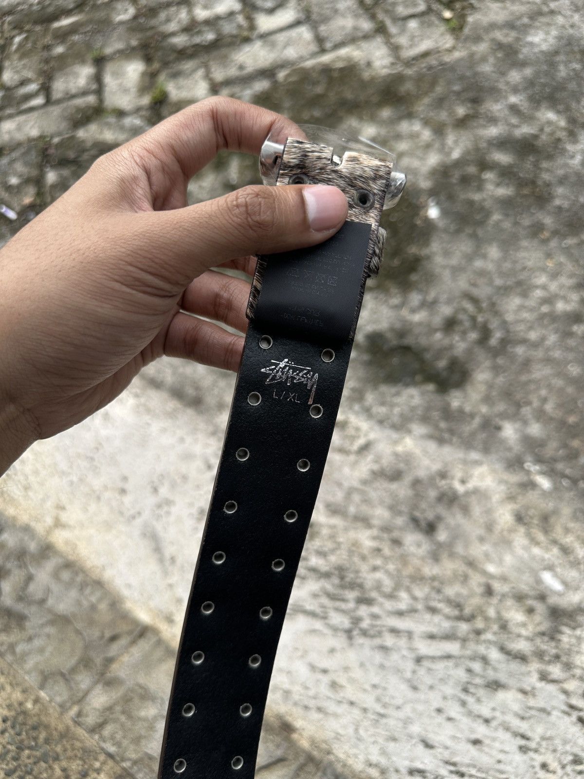 Stussy Stussy 8 Ball Studded belts "Cowhide Hair" Size ONE SIZE - 4 Thumbnail