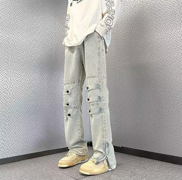 Jean × Vintage y2k cargo straight pants with zipper button pocket Size US 33 - 1 Thumbnail