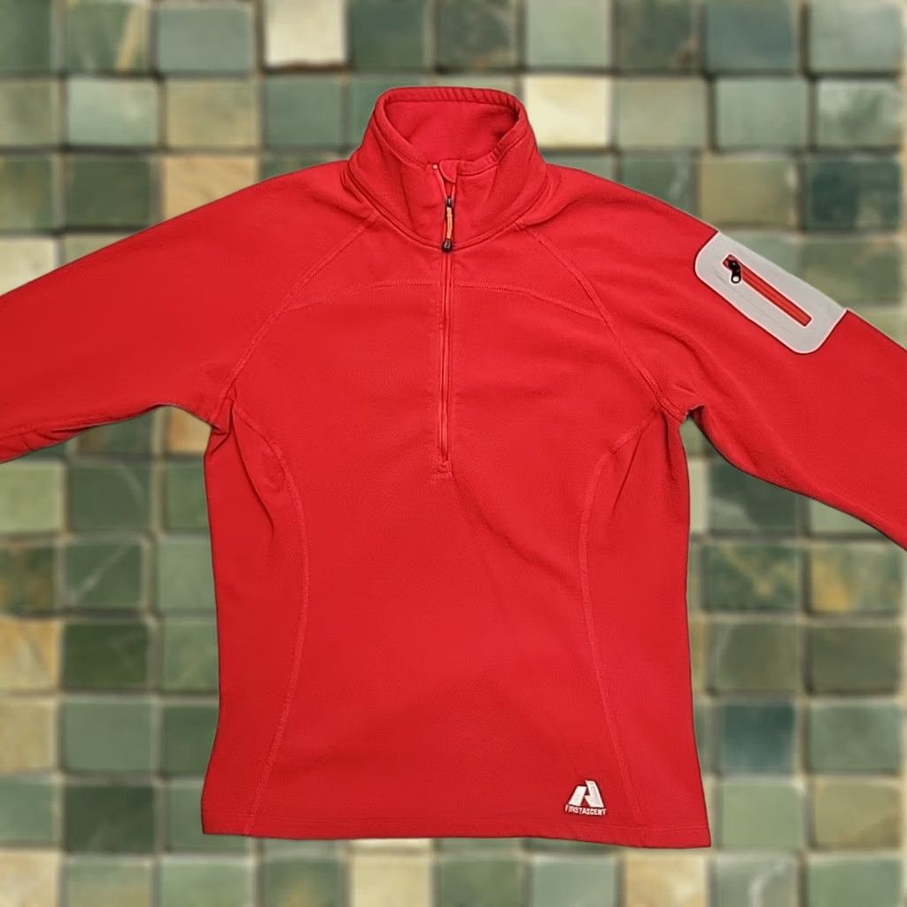 Eddie Bauer Eddie Bauer First Ascent Sweater Womens S Red 1/2 Zip Fleece Outdoors Gorp Shirt Size S / US 4 / IT 40 - 1 Thumbnail