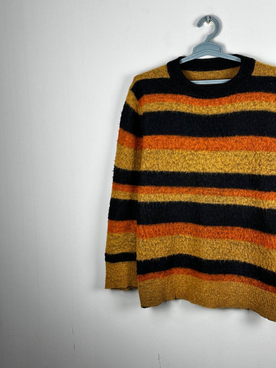 Japanese Brand Alpaca Striped Mohair Sweater Made In Italy Size US L / EU 52-54 / 3 - 2 Thumbnail