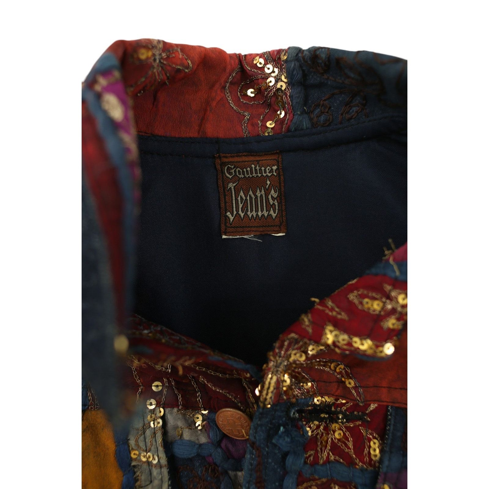 Jean Paul Gaultier SS1999 Sequin Patchwork Trucker Jacket Size US S / EU 44-46 / 1 - 3 Thumbnail