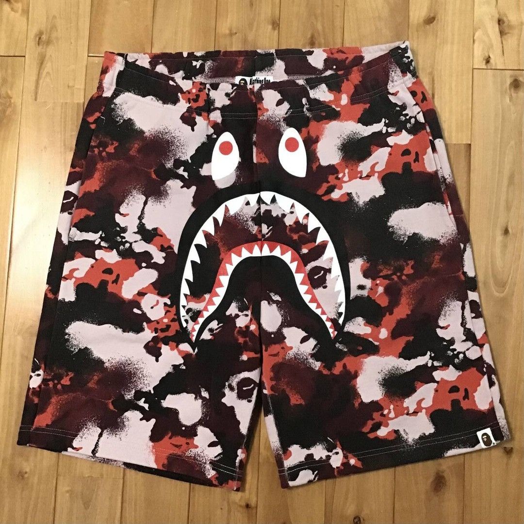 Bape BAPE Map camo Shark sweat shorts a bathing ape ★size XL Size US 36 / EU 52 - 1 Thumbnail