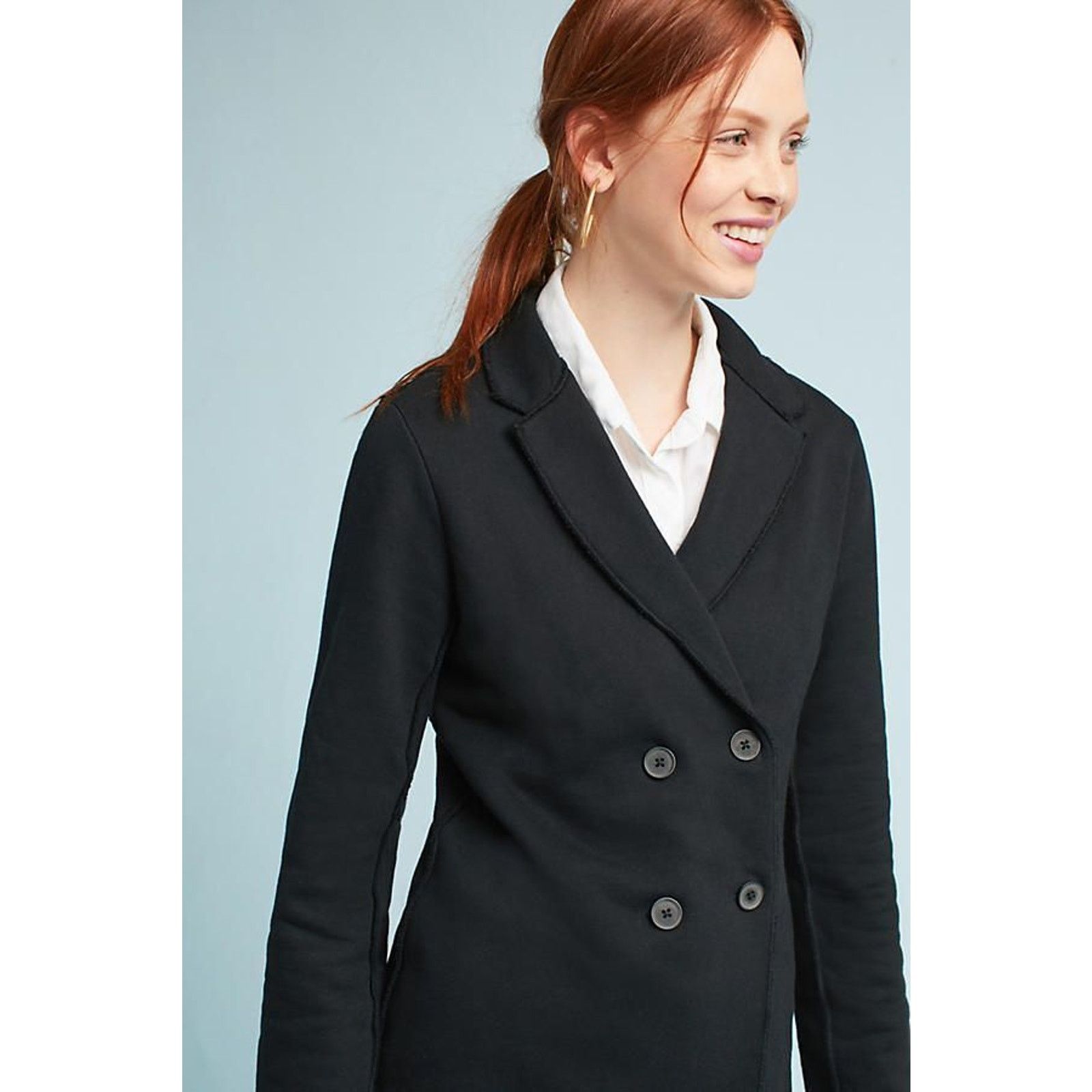 Anthropologie New Anthropologie Braelynn Blazer by George Loves $185 BLACK Size S / US 4 / IT 40 - 1 Thumbnail