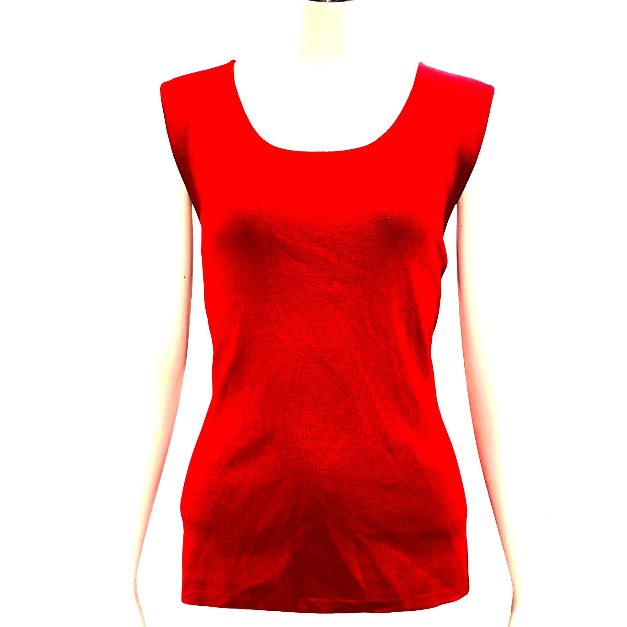 Chicos Chicos Design Vintage Apple Red Tank Top Round Scoop Necklin Size XL / US 12-14 / IT 48-50 - 8 Thumbnail