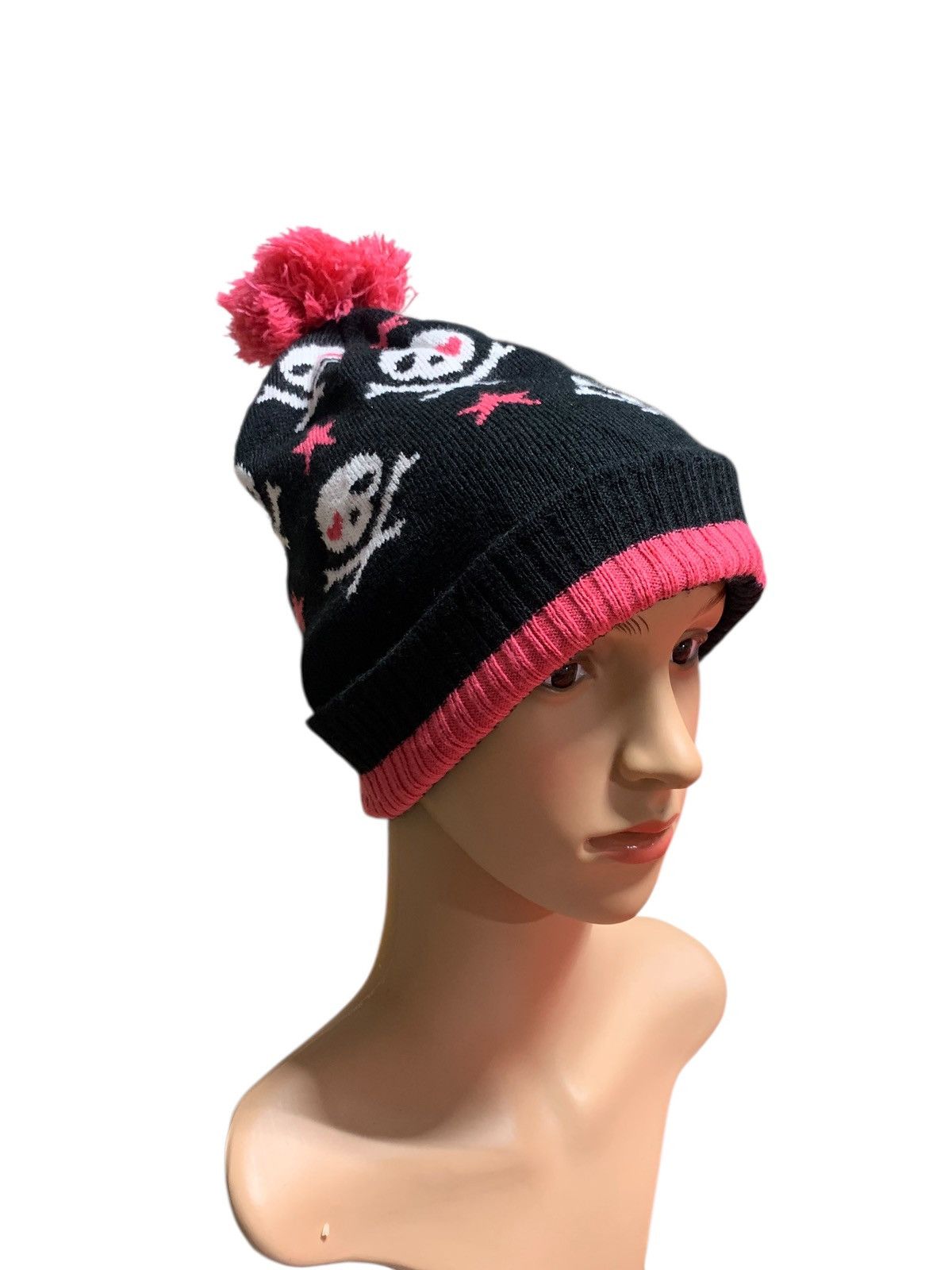 Designer × Japanese Brand × Kapital Rare Skull Roses Cuffed Beanie Hat Size ONE SIZE - 1 Thumbnail