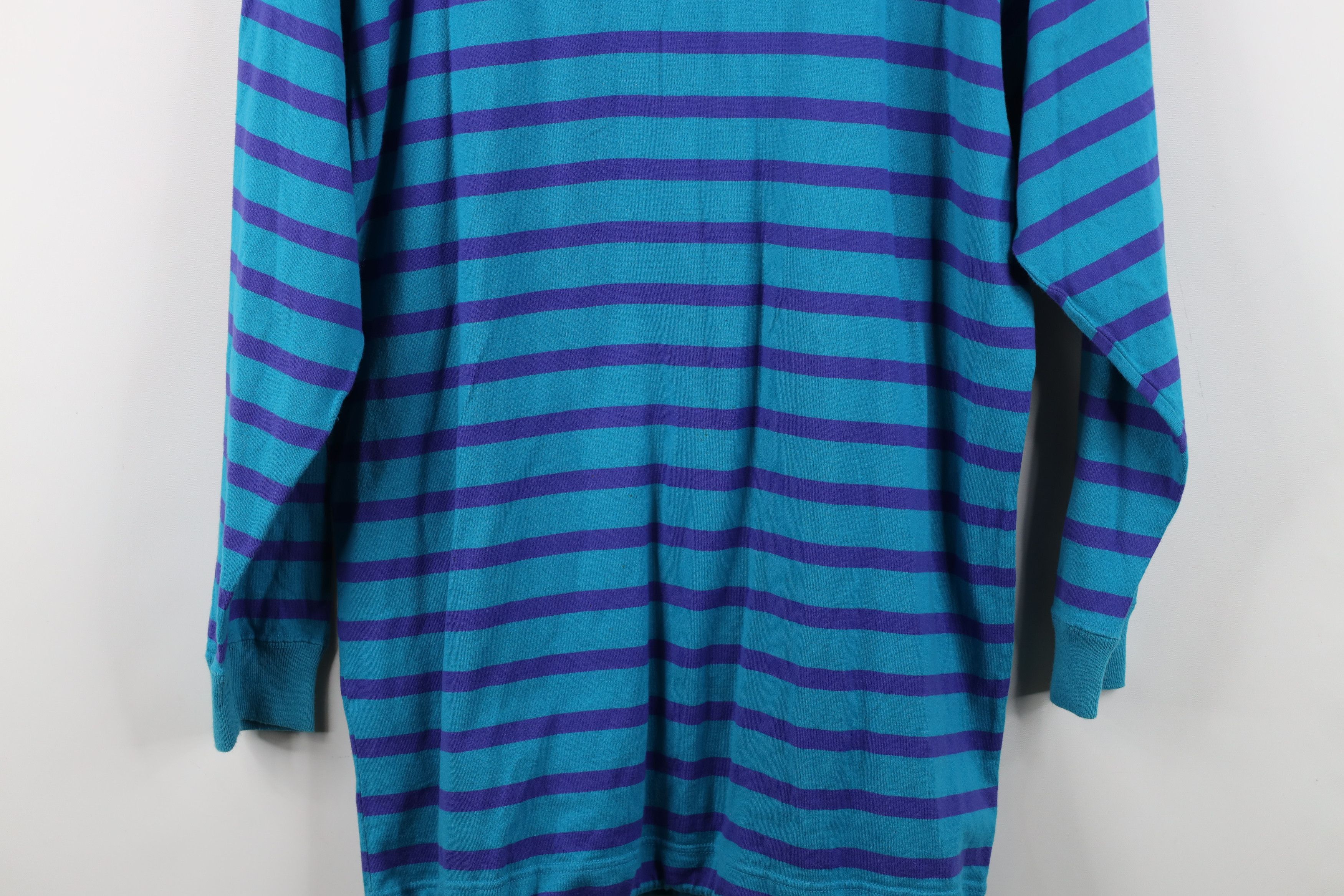 Dockers Vintage 90s Dockers Levis Striped Baggy Fit Pullover T-Shirt Size L / US 10 / IT 46 - 13 Thumbnail