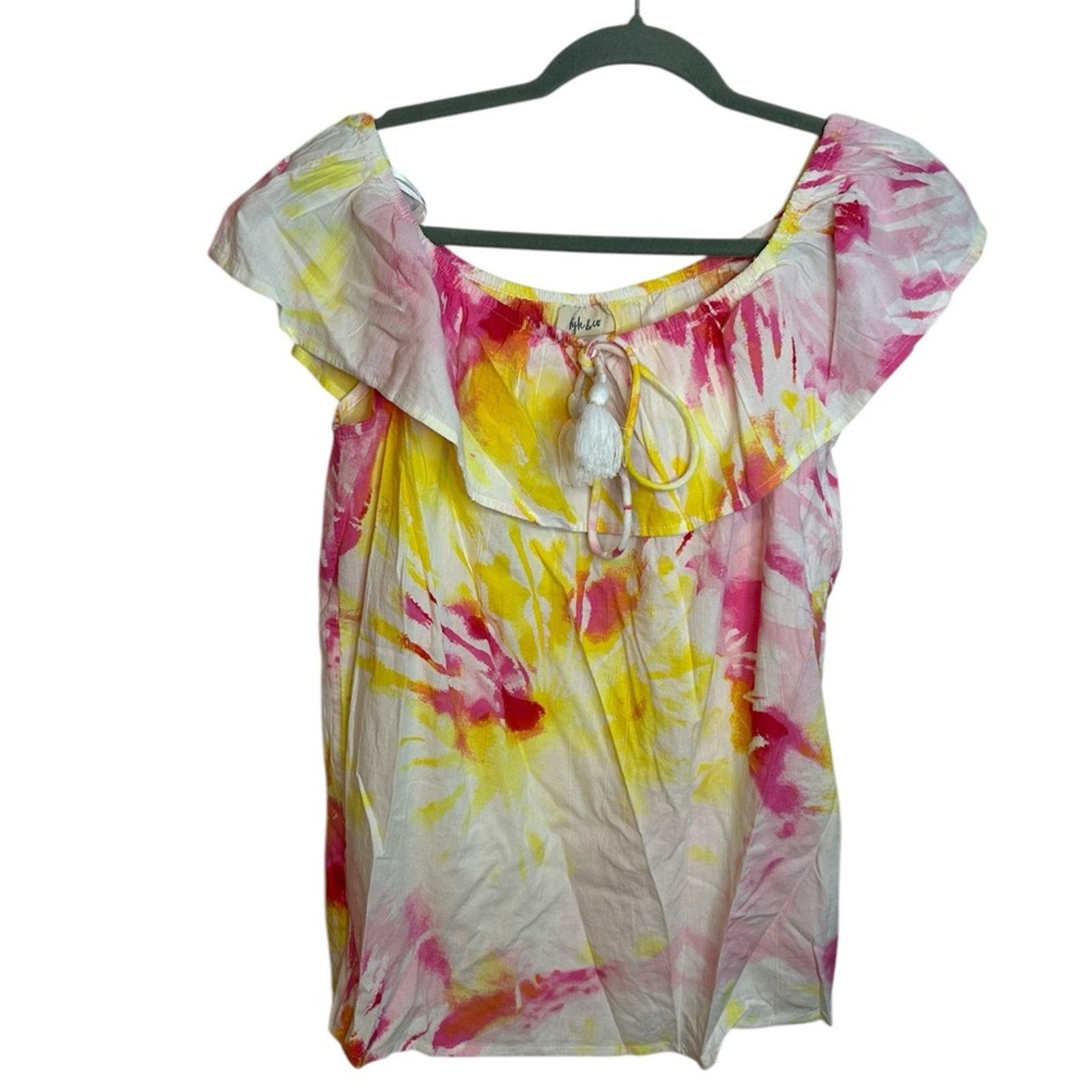 Other Nwt Style & Co Tie Dye Ruffle Blouse Size M / US 6-8 / IT 42-44 - 1 Thumbnail