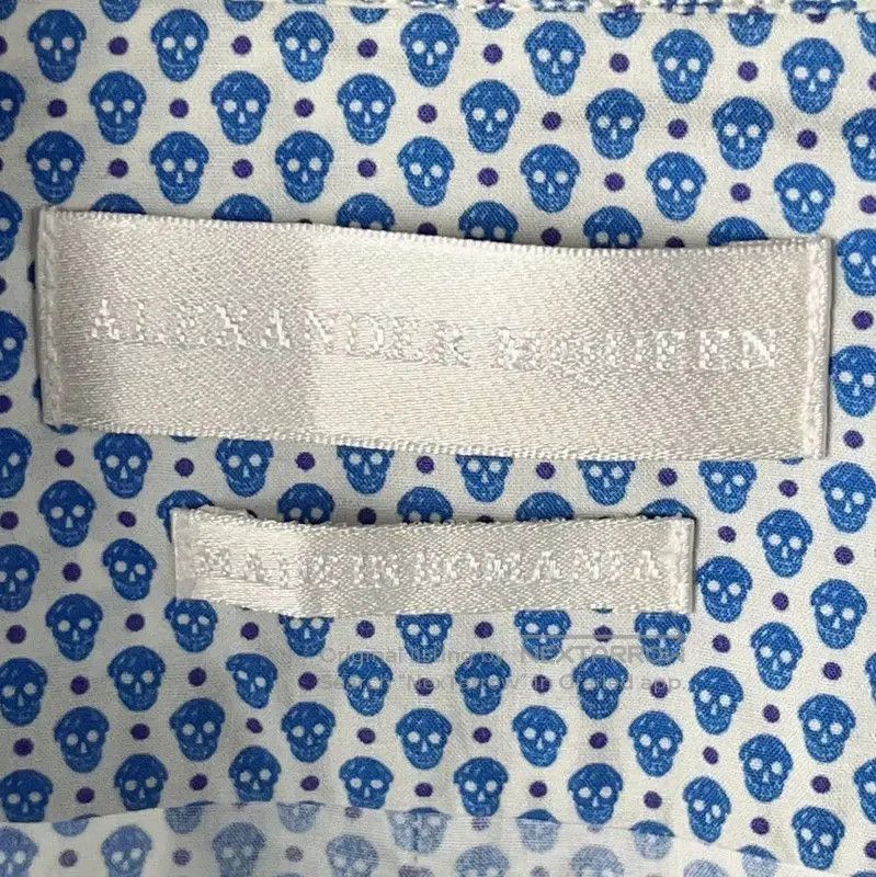 Alexander McQueen Alexander McQueen Blue Cotton Short Sleeve Shirt . Size US XL / EU 56 / 4 - 4 Thumbnail
