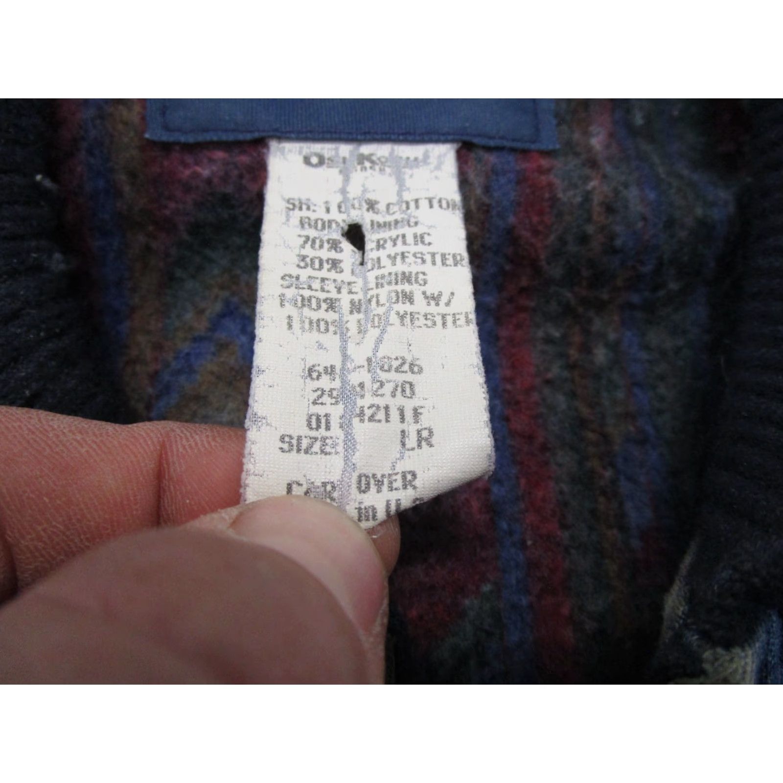 Vintage VINTAGE OshKosh B'gosh Jacket Mens L Denim Blue Blanket Lined 90s Workwear Bomber Jacket Solid Blue Lined Cotton Denim - Mens Regular Size L Jacket Size US L / EU 52-54 / 3 - 3 Thumbnail
