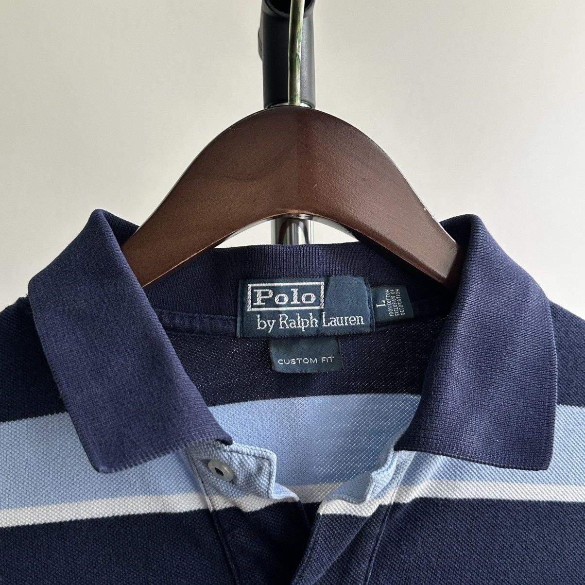 Polo Ralph Lauren Vintage 90s Polo Ralph Lauren Striped Polo Shirt Size US L / EU 52-54 / 3 - 3 Thumbnail