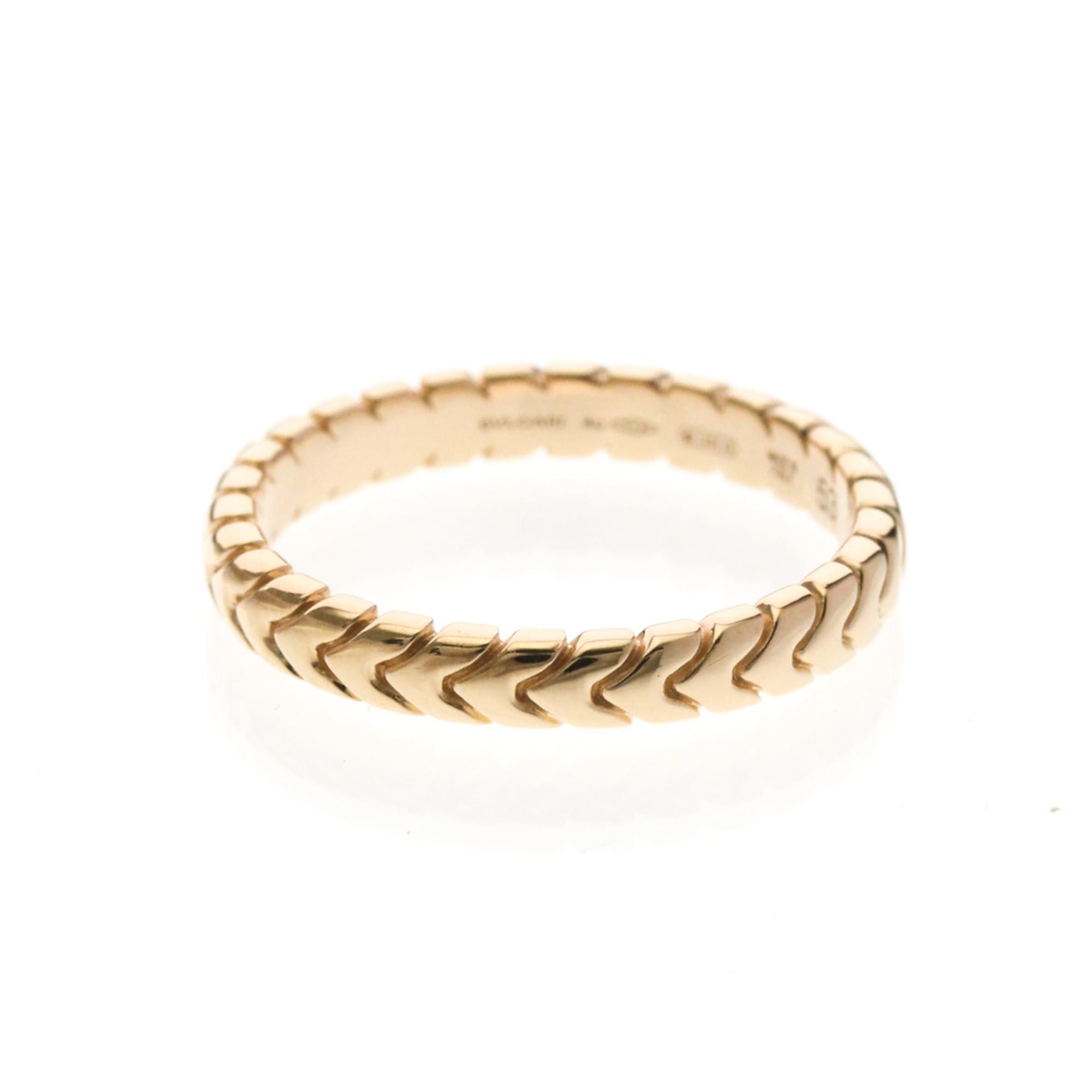 Bvlgari Bvlgari Spiga Ring Pink Gold (18K) Fashion No Stone Band Ring Pink Gold Size ONE SIZE - 1 Thumbnail