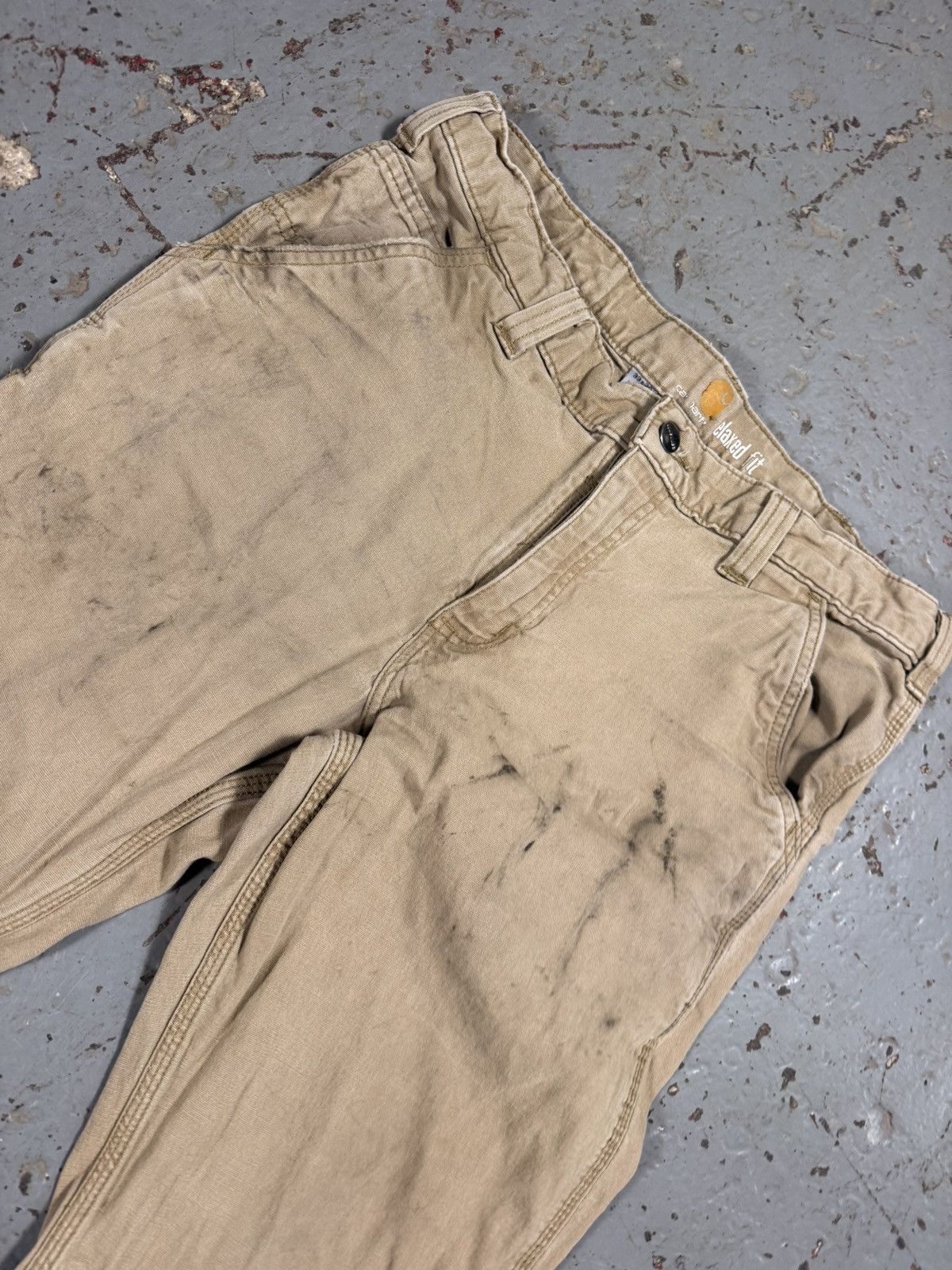 Carhartt Vintage Distressed Stained Carhartt Carpenter Pants Size US 34 / EU 50 - 2 Thumbnail