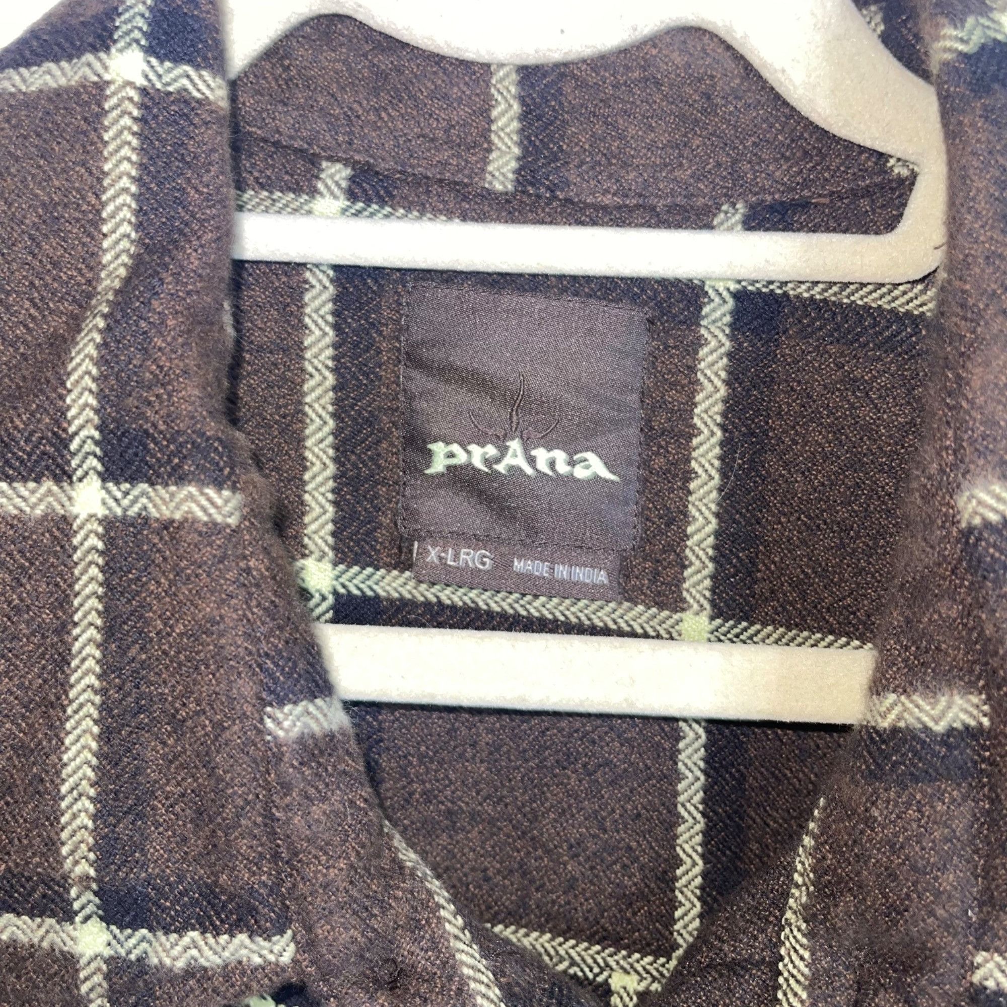 Prana Prana Mens Shirt Size XL Brown Plaid Long Sleeve Size US XL / EU 56 / 4 - 3 Thumbnail