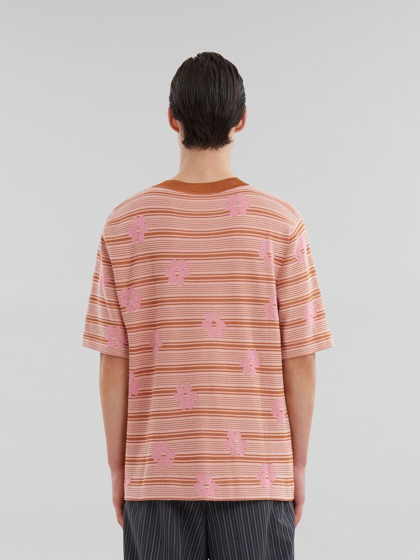 Marni o1w1db11125 Striped Floral Sweater in Pink Size US L / EU 52-54 / 3 - 3 Thumbnail