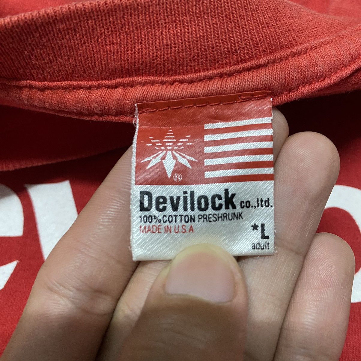 Devilock × Japanese Brand × Vintage VINTAGE 1999 DEVILOCK BOX LOGO T SHIRT Size US L / EU 52-54 / 3 - 4 Thumbnail