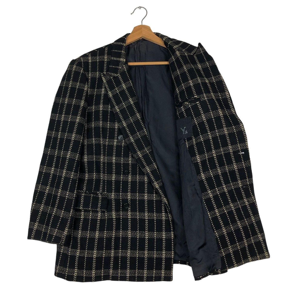 Yohji Yamamoto 🔥VINTAGE YOHJI YAMAMOTO Y’S DOUBLE BREAST JACKET TARTAN Size US S / EU 44-46 / 1 - 11 Thumbnail