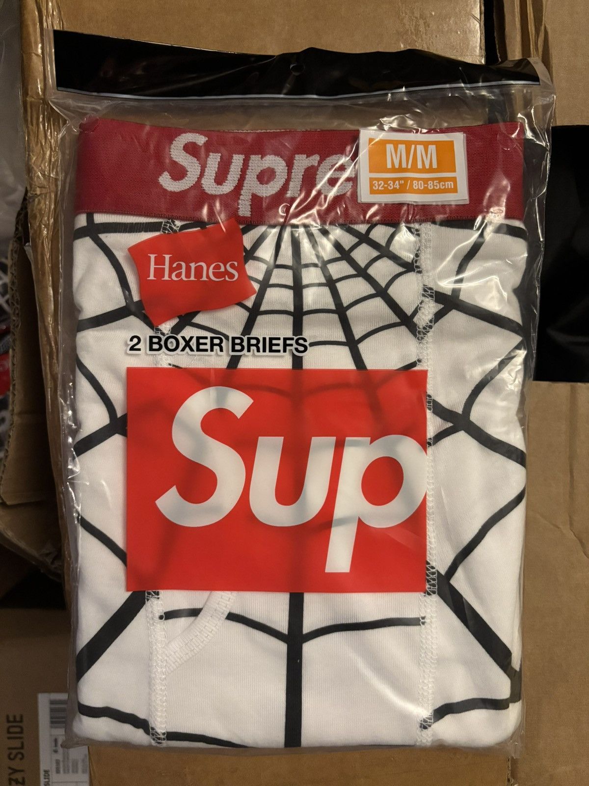 Hanes × Supreme Supreme hanes spider-man boxer briefs white (2