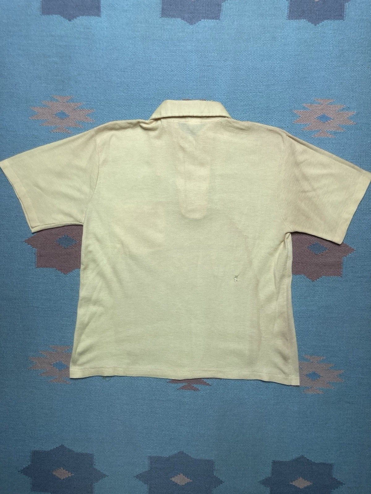 Vintage 70s polo shirt light pale yellow Mojave California medium Size US M / EU 48-50 / 2 - 2 Thumbnail