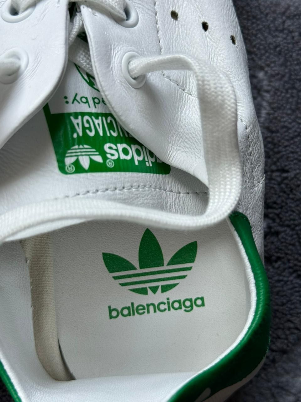 Adidas × Balenciaga CC28 Stan Smith Low-Top Sneakers in White/Green Size US 8 / EU 41 - 4 Thumbnail
