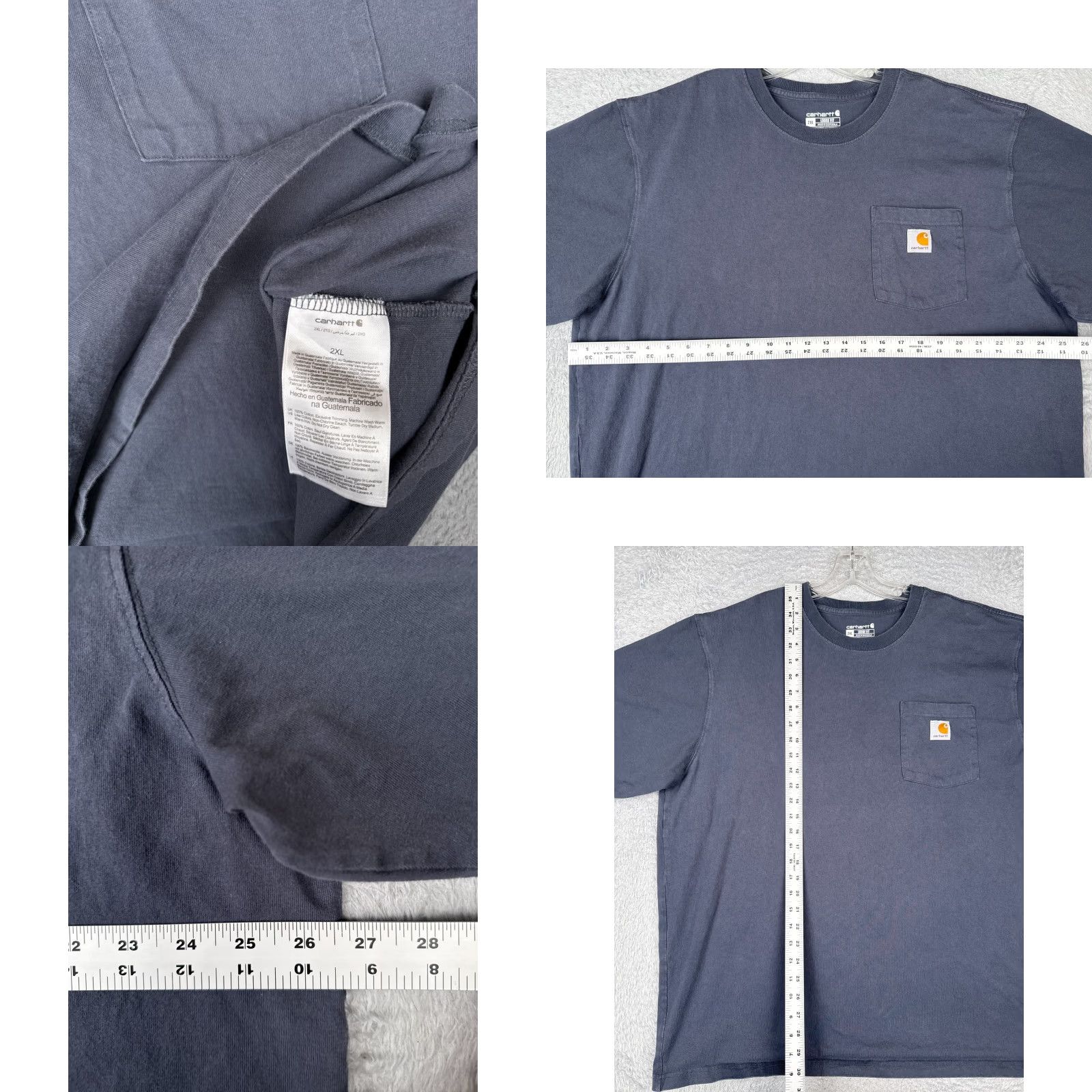Carhartt Carhartt Shirt Mens 2XL XXL Blue Short Sleeve Crew Pocket Cotton Workwear READ Size US XXL / EU 58 / 5 - 8 Thumbnail