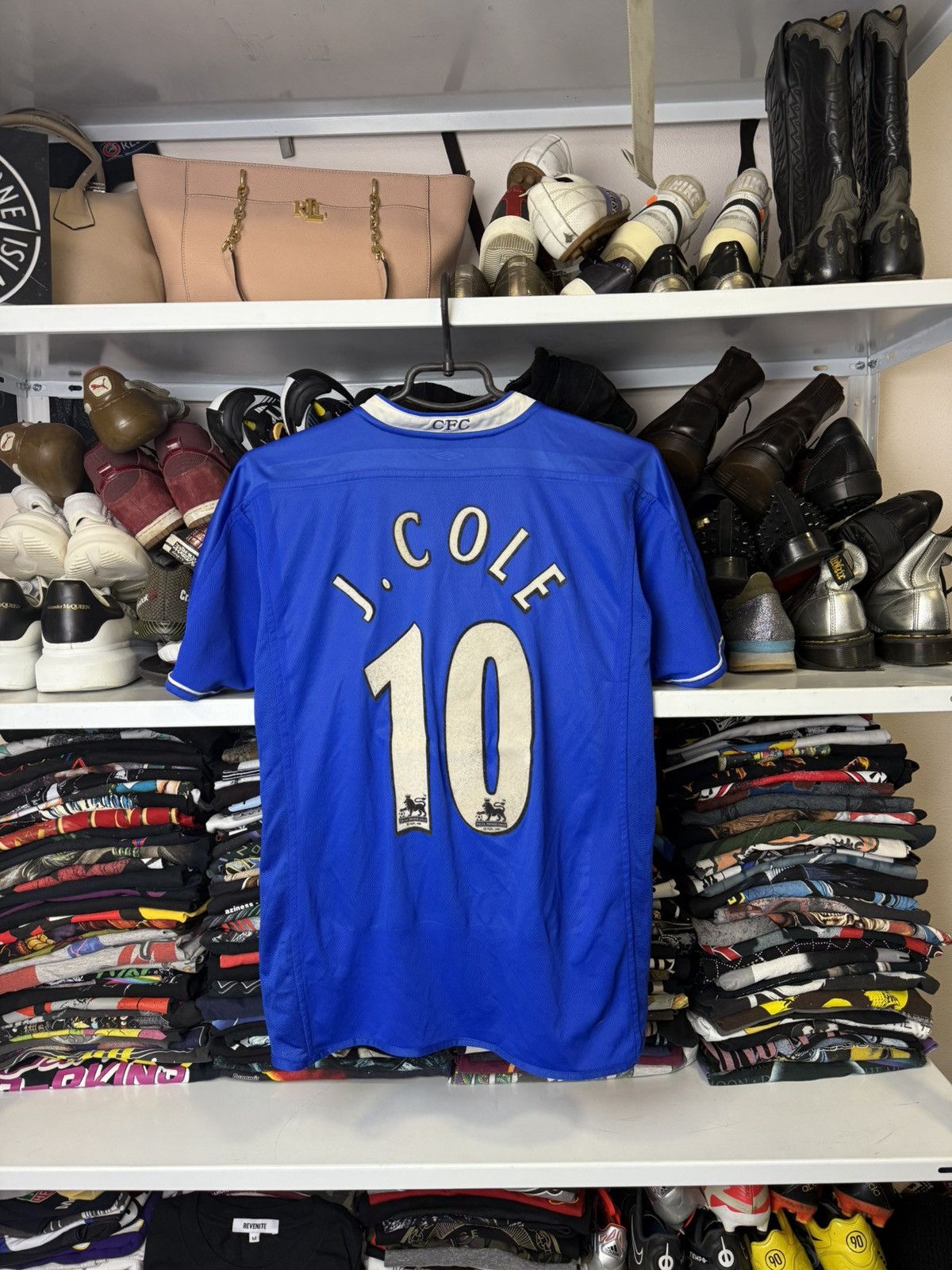 Chelsea Soccer CHELSEA 2003 #10 J.Cole FOOTBALL SHIRT SOCCER JERSEY UMBRO Size US S / EU 44-46 / 1 - 2 Thumbnail