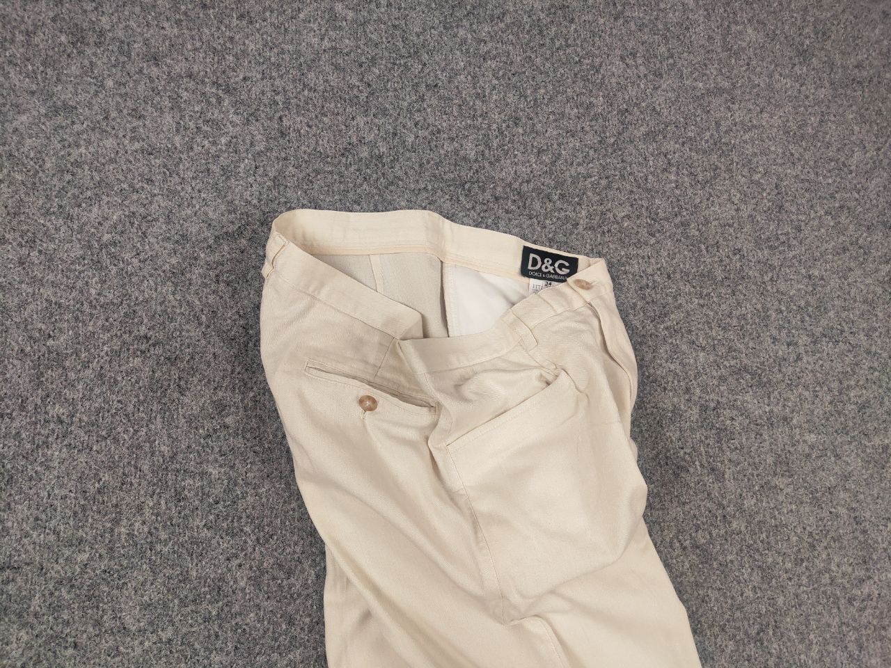 Dolce & Gabbana Vintage 90s Dolce & Gabbana Cotton herringbone Trouser Pants Size US 34 / EU 50 - 5 Thumbnail