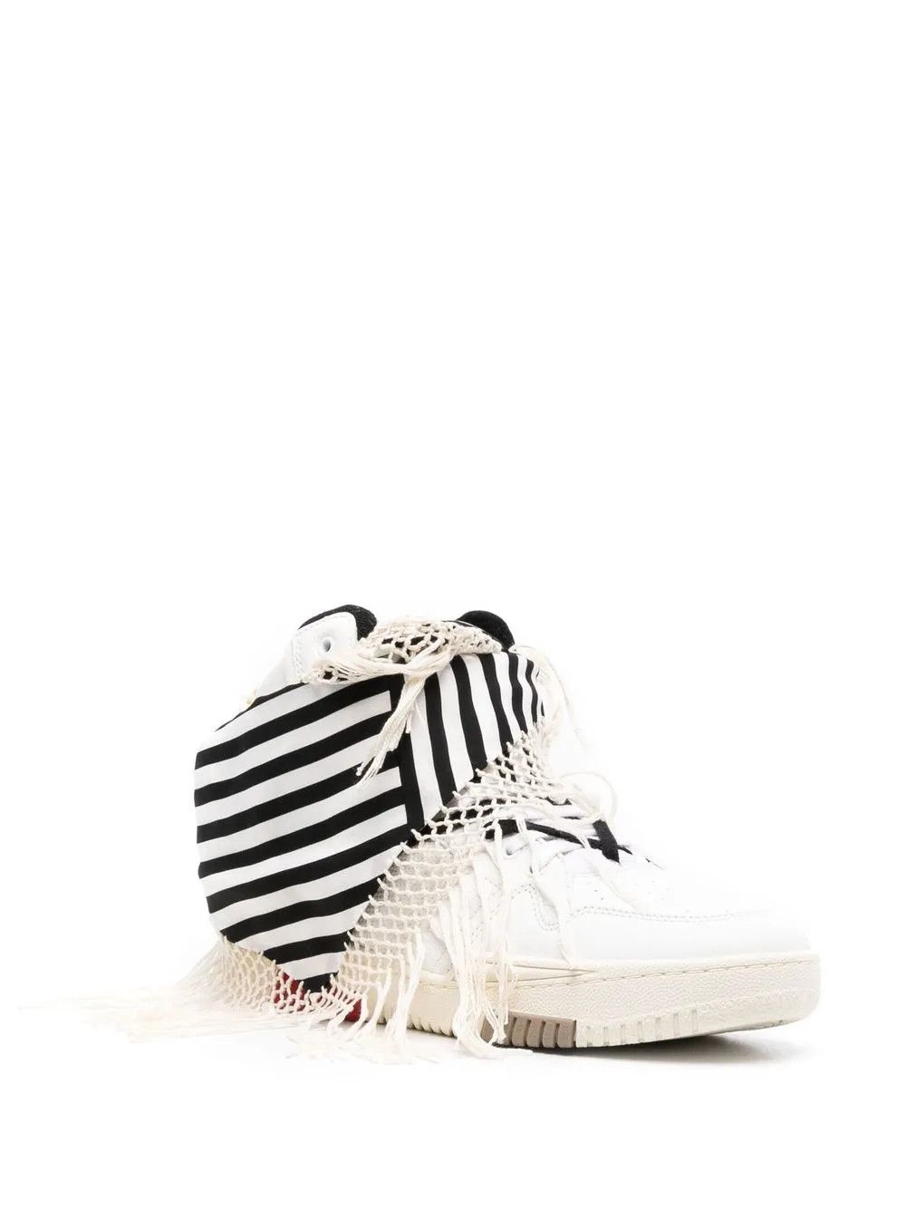 Saint Laurent Paris o1y0325 Logo Hi-Top Sneakers in White/Black Size US 9 / EU 42 - 2 Thumbnail