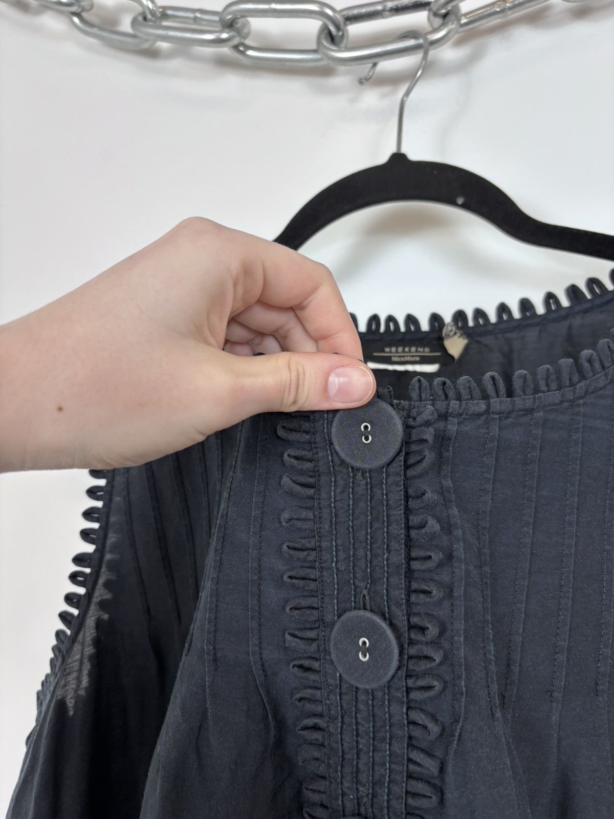 Weekend Max Mara Weekend Max Mara Women’s Navy Sleeveless Tank Top Blouse Size M / US 6-8 / IT 42-44 - 3 Thumbnail