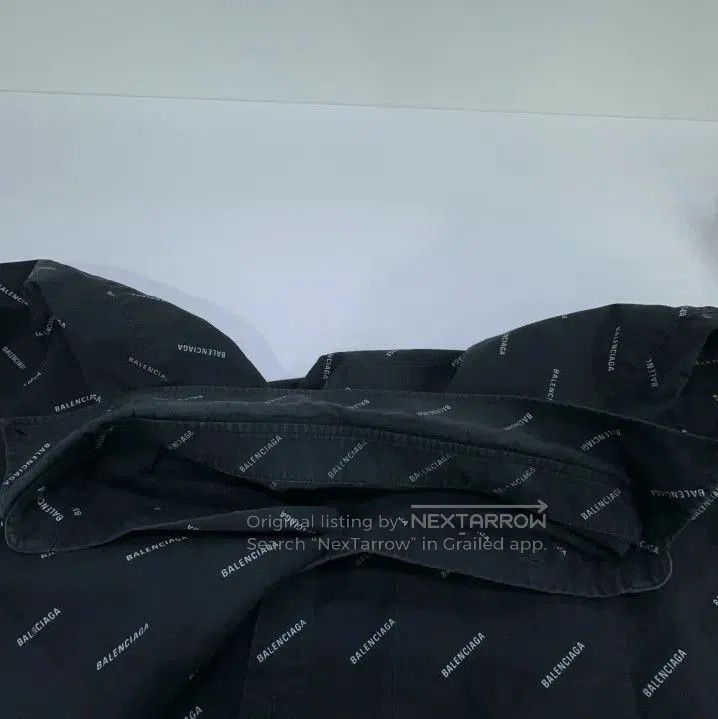 Balenciaga Balenciaga Black Logo Print Casual Long Sleeve Shirt. Size US M / EU 48-50 / 2 - 1 Thumbnail