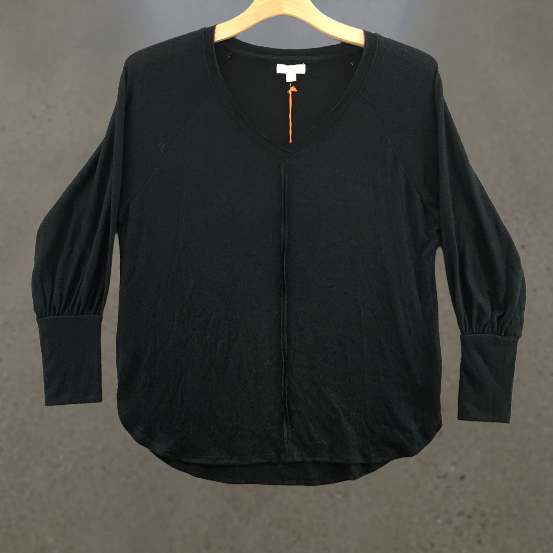 Vintage Knox Rose Blouse Top Womens Large Black Pull Over V-Neck Long Sleeve Casual NEW Size L / US 10 / IT 46 - 1 Thumbnail