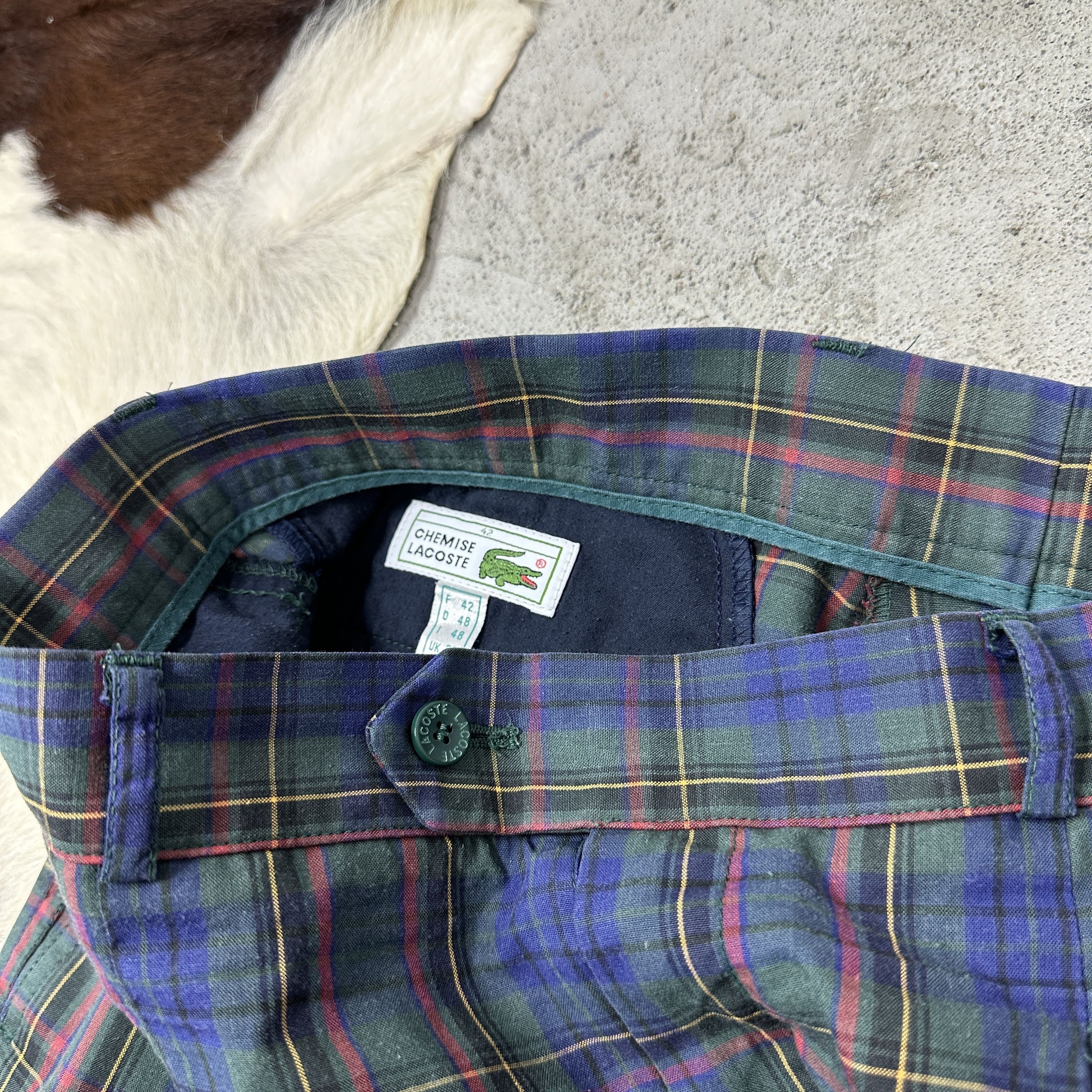 Lacoste Vintage Streetwear Sporty Gingham Lacoste Shorts Y2K Size US 33 - 3 Thumbnail