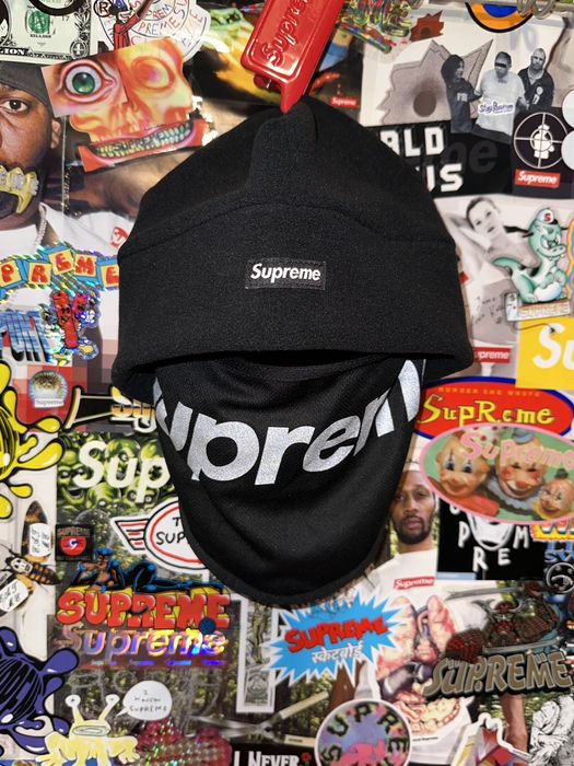 Supreme FW22 DS NEW Supreme Polartec Facemask Beanie Black BOX