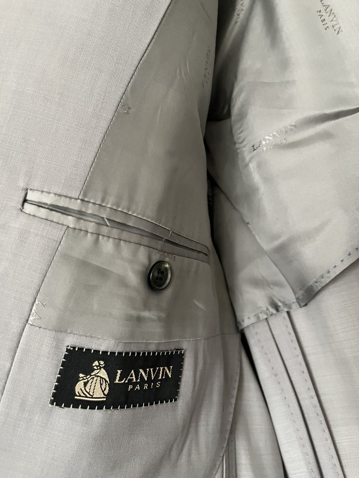 Lanvin vintage Lanvin grey wool blazer Size 52R - 3 Thumbnail