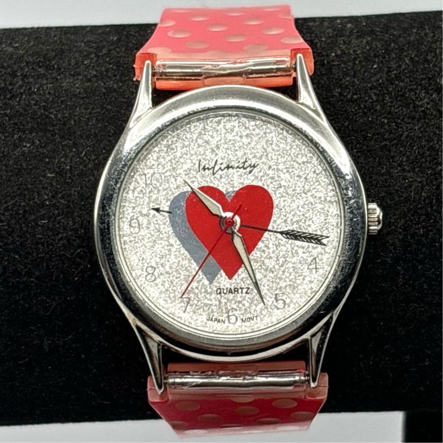 Other Silver & Red Heart Infinity Watch Size ONE SIZE - 1 Thumbnail