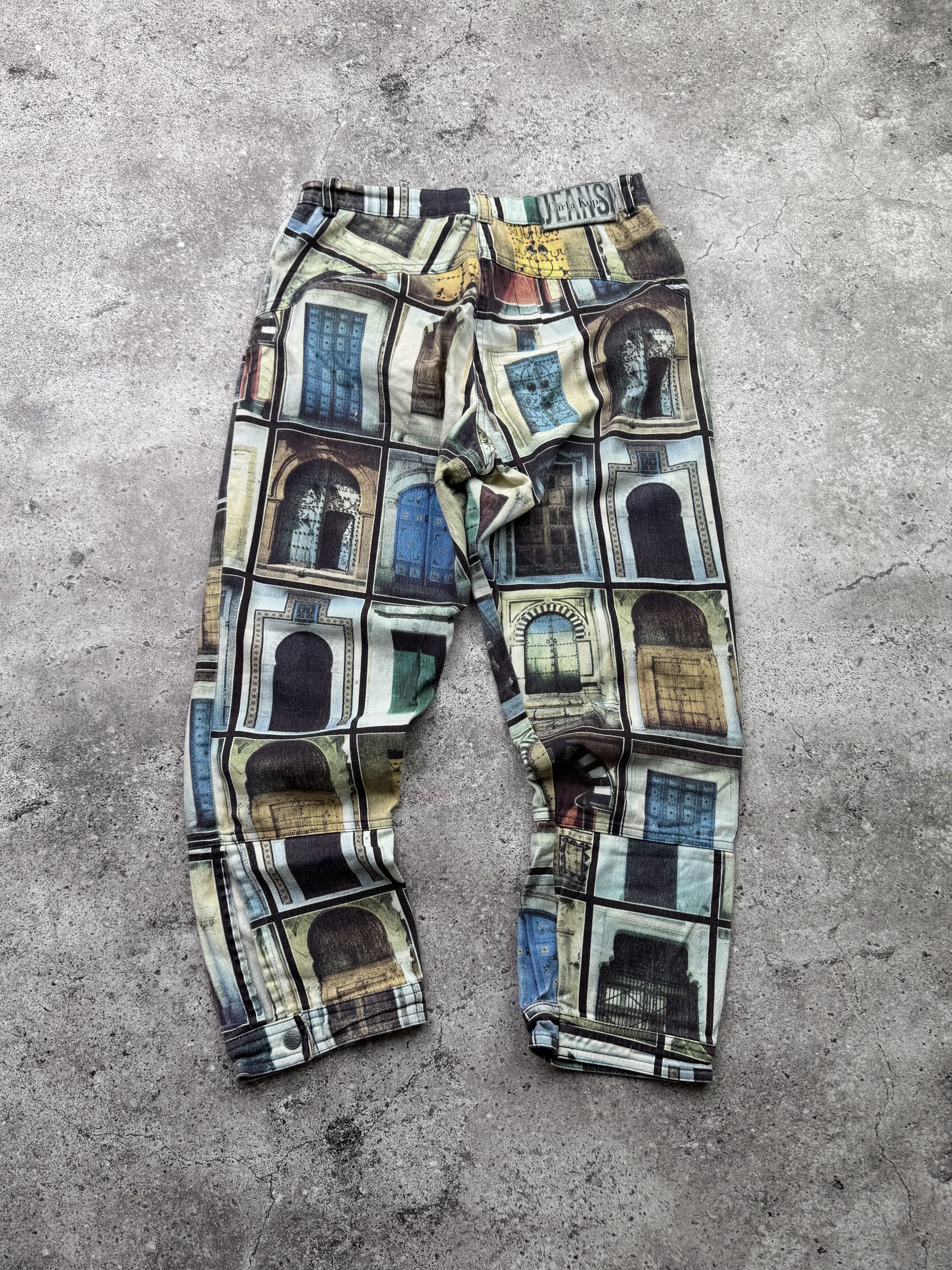 Vintage Vintage Printed Cropped Pants C552(V521) Size 25" / US 0 / IT 36 - 5 Thumbnail