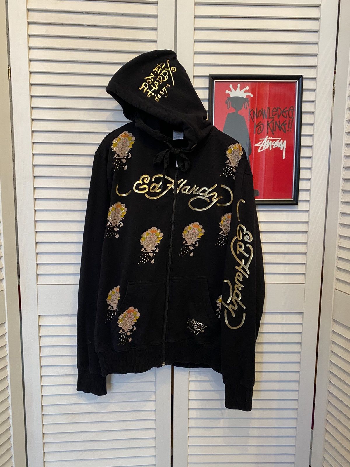 Ed Hardy Vintage Zip-Up Hoodie Ed Hardy by Christian Audigier y2K Size M / US 6-8 / IT 42-44 - 1 Thumbnail