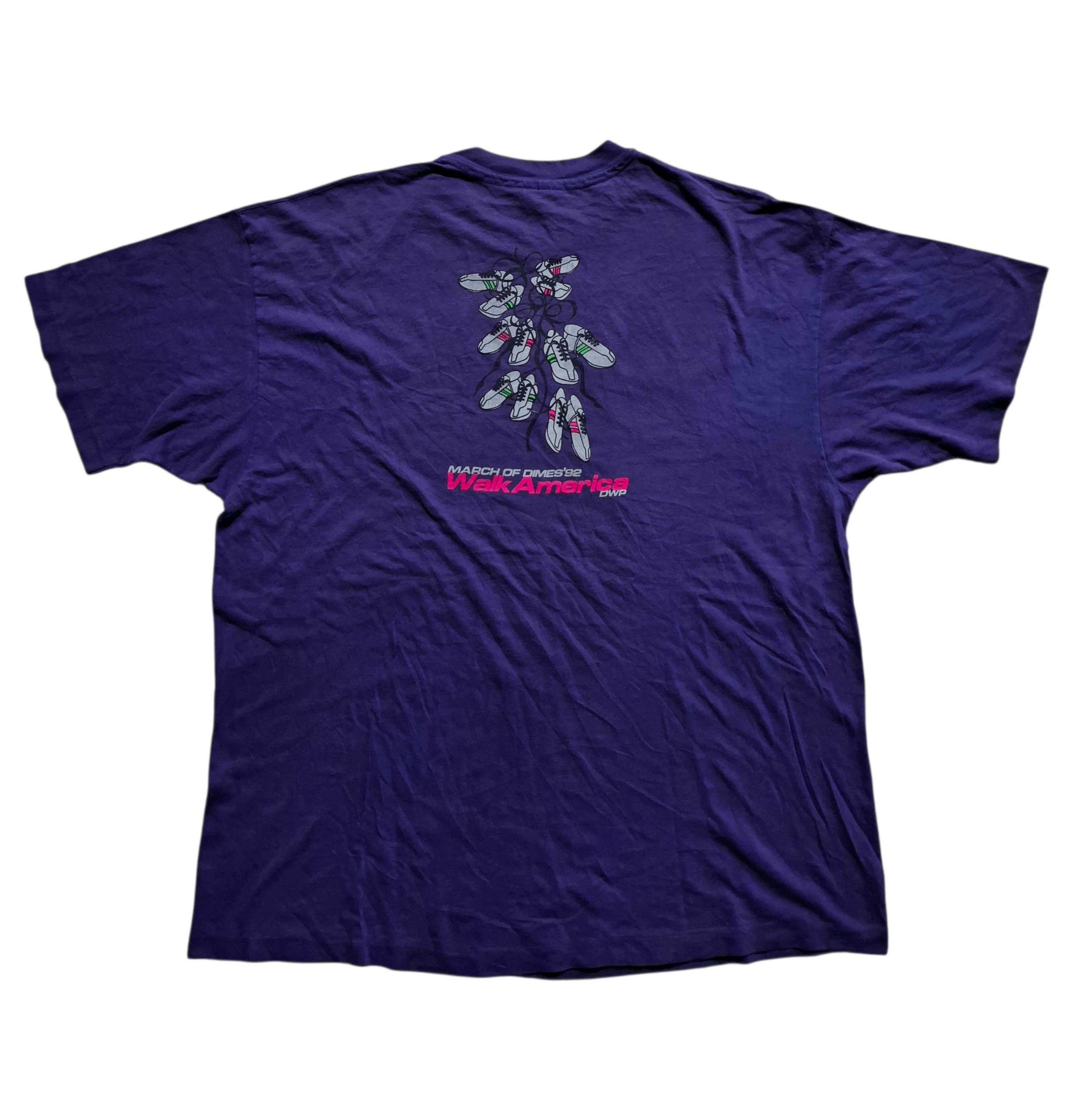 Vintage Vintage 1992 Hanes Single Stitch T-Shirt Size US XXL / EU 58 / 5 - 11 Thumbnail