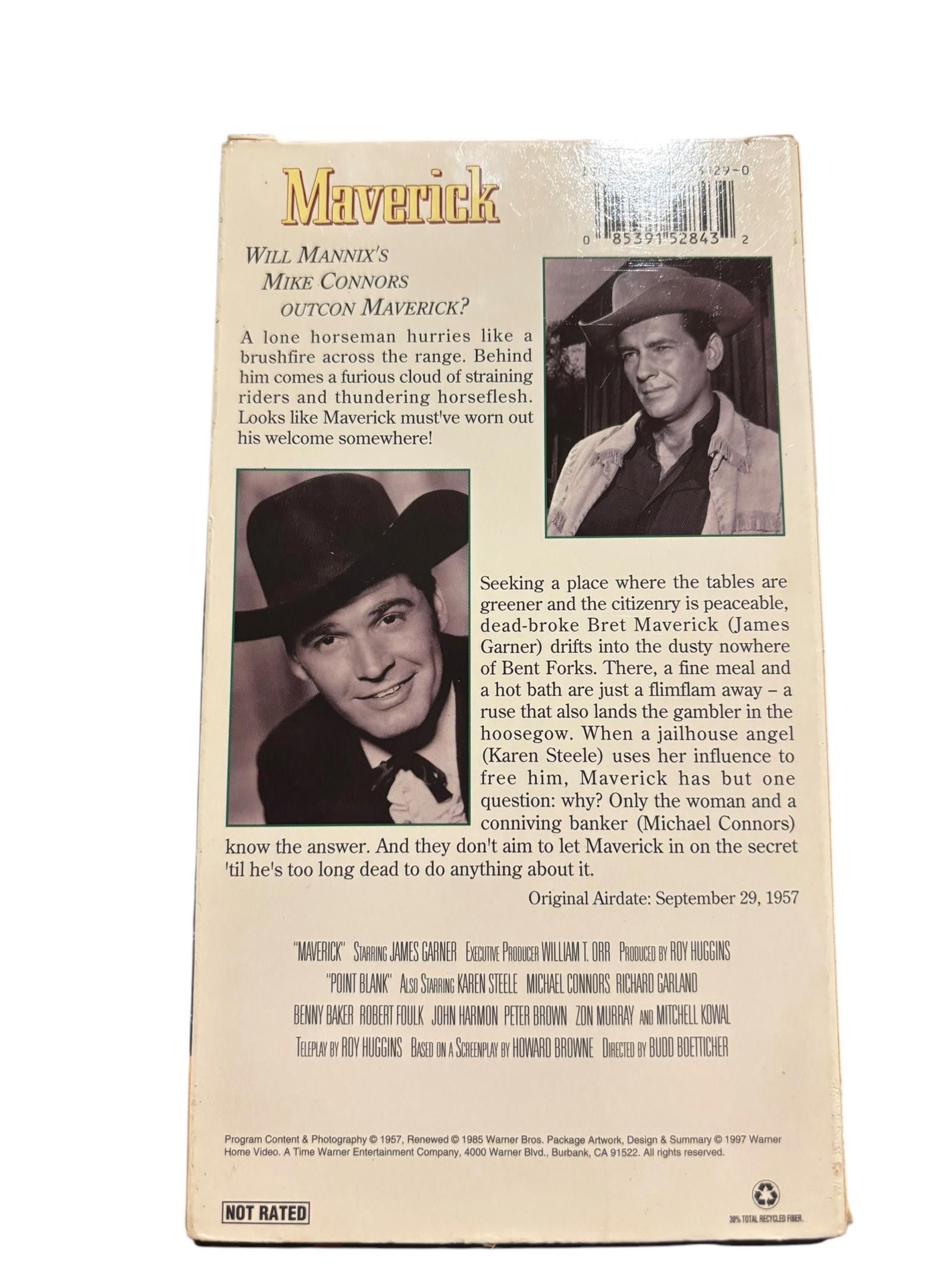 Warner Bros Maverick: Point Blank Classic TV Series VHS Size ONE SIZE - 3 Thumbnail