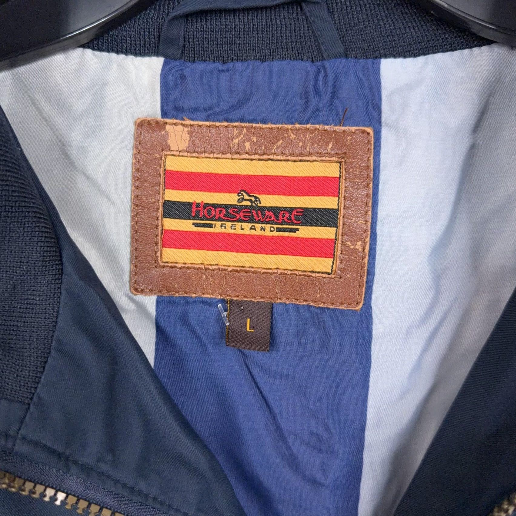 Vintage Horseware Ireland Jacket Womens Large Blue Windbreaker Equestrian Riding Casual Zip Pockets Size L / US 10 / IT 46 - 4 Thumbnail