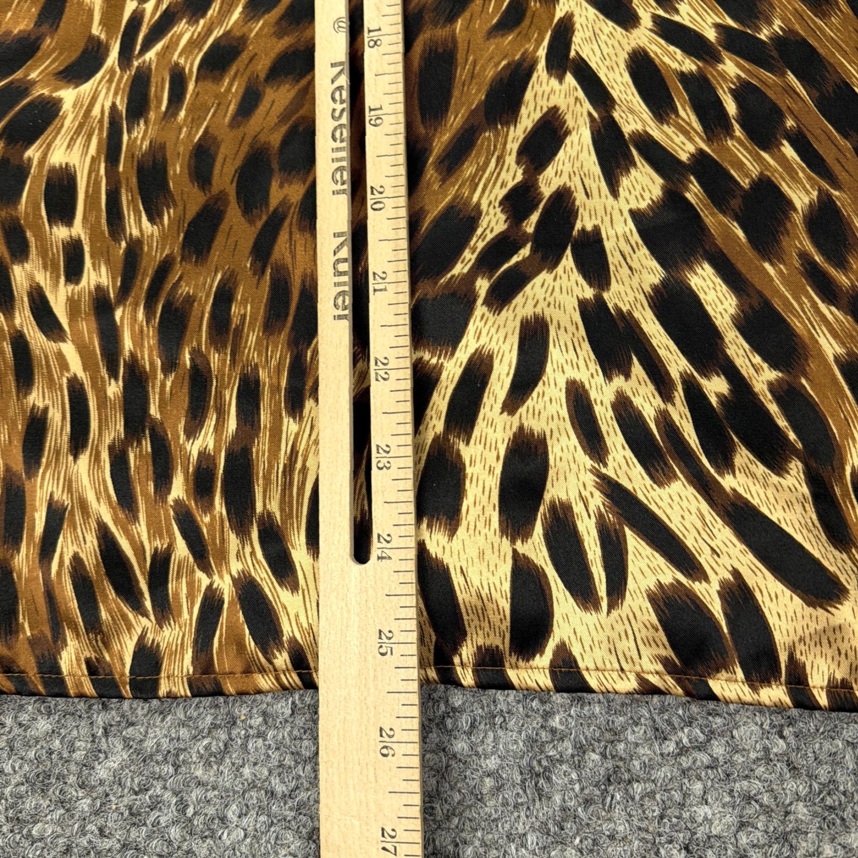 Vintage Frederick's of Hollywood Shirt Womens Large Brown Animal Print Button Up Size L / US 10 / IT 46 - 5 Thumbnail