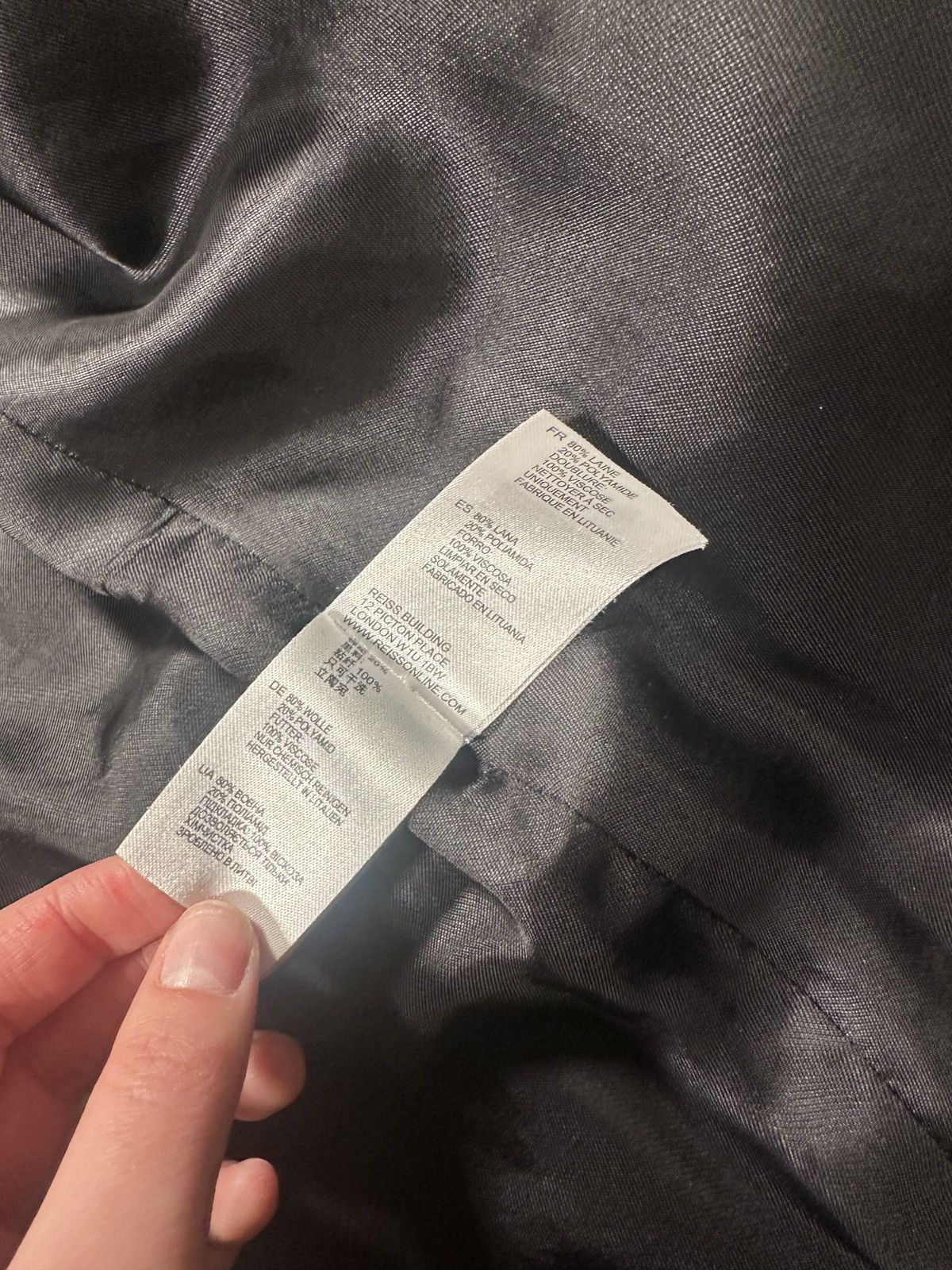 Reiss Black Peacoat Size US M / EU 48-50 / 2 - 11 Thumbnail