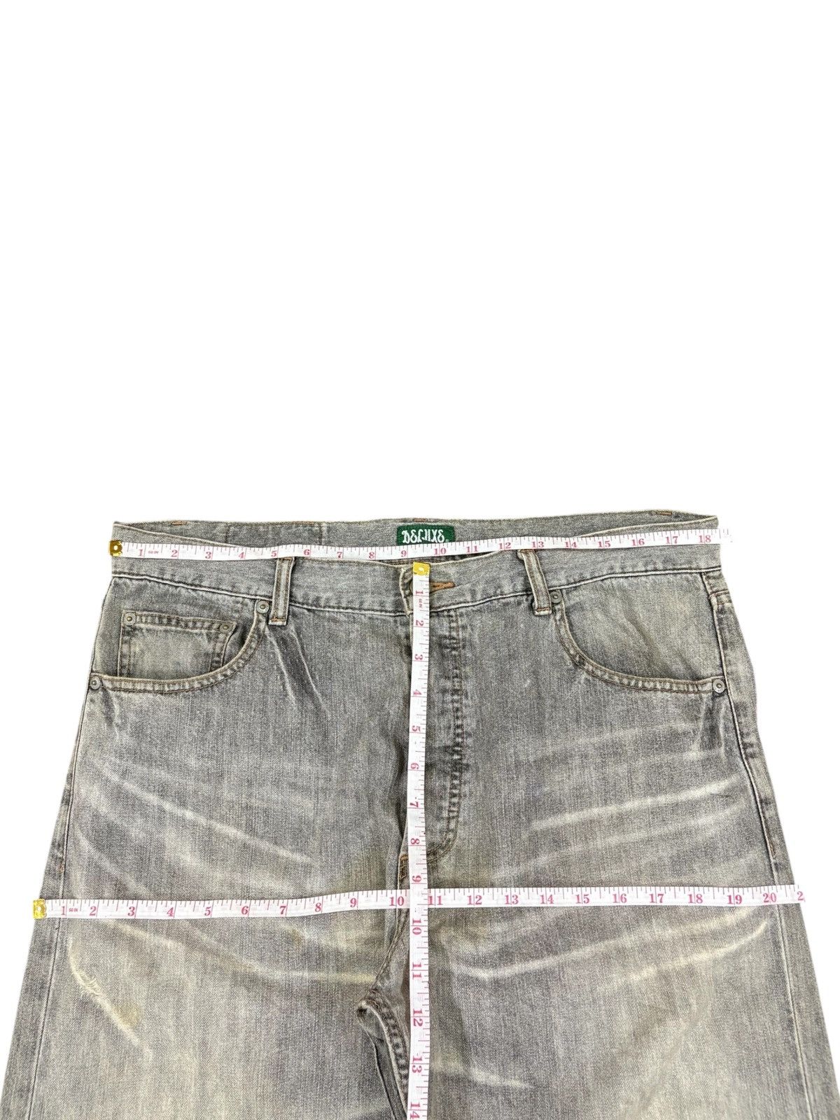 Japanese Brand Vintage Japanese Deluxe Charcoal Wash Baggy Jeans Size US 37 - 9 Thumbnail